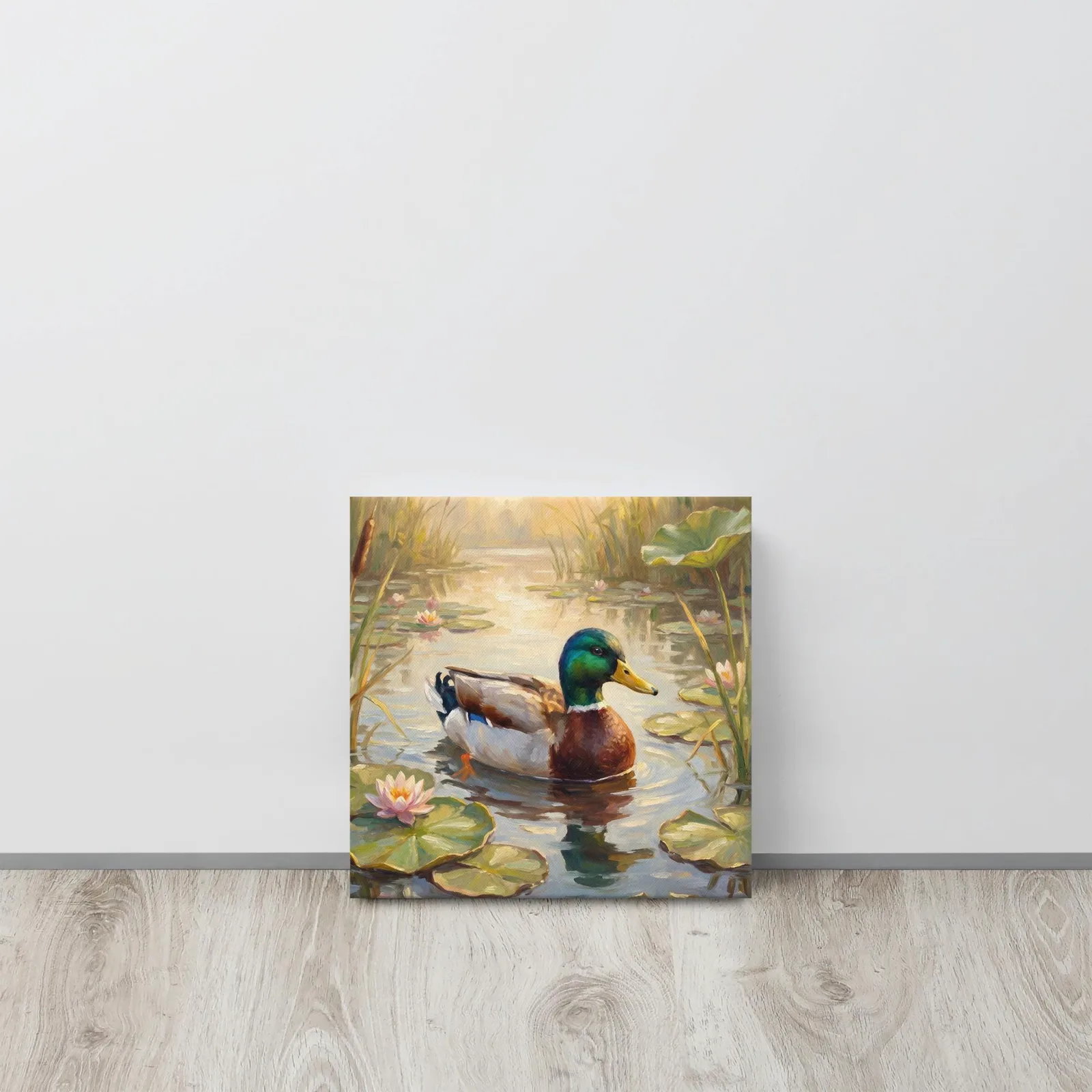 Mallard Duck Thin Canvas: Pond Drake Duck Wall Art, photo 4