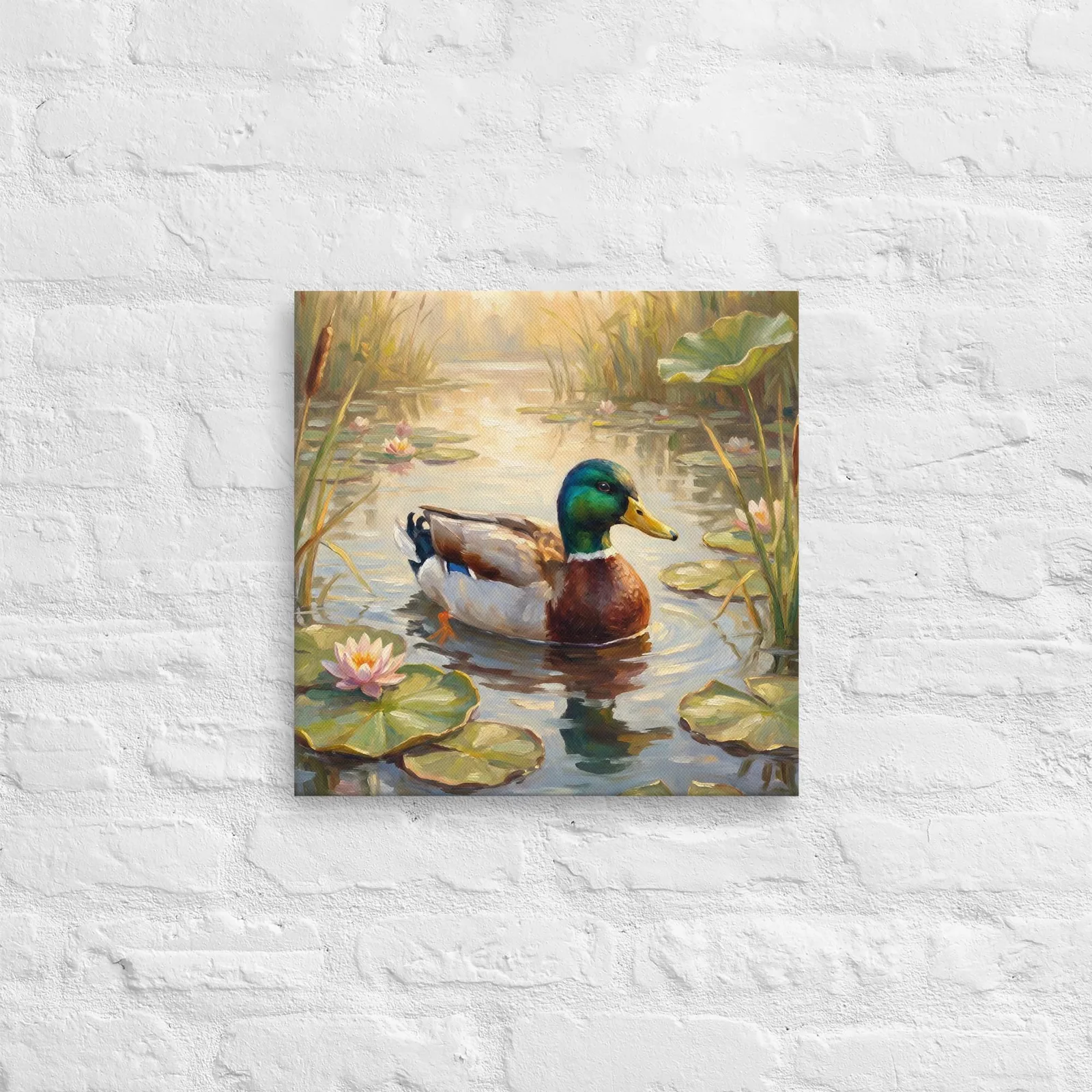 Mallard Duck Thin Canvas: Pond Drake Duck Wall Art, photo 7
