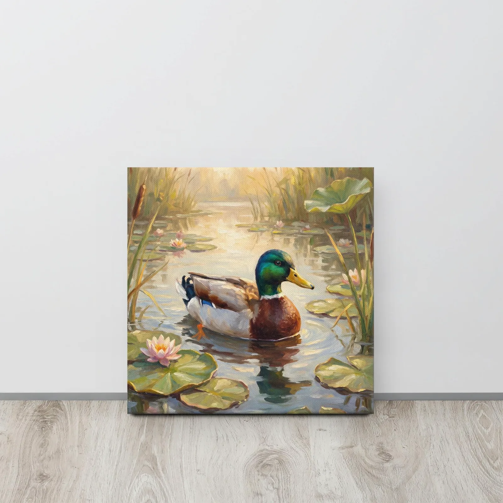 Mallard Duck Thin Canvas: Pond Drake Duck Wall Art, photo 5