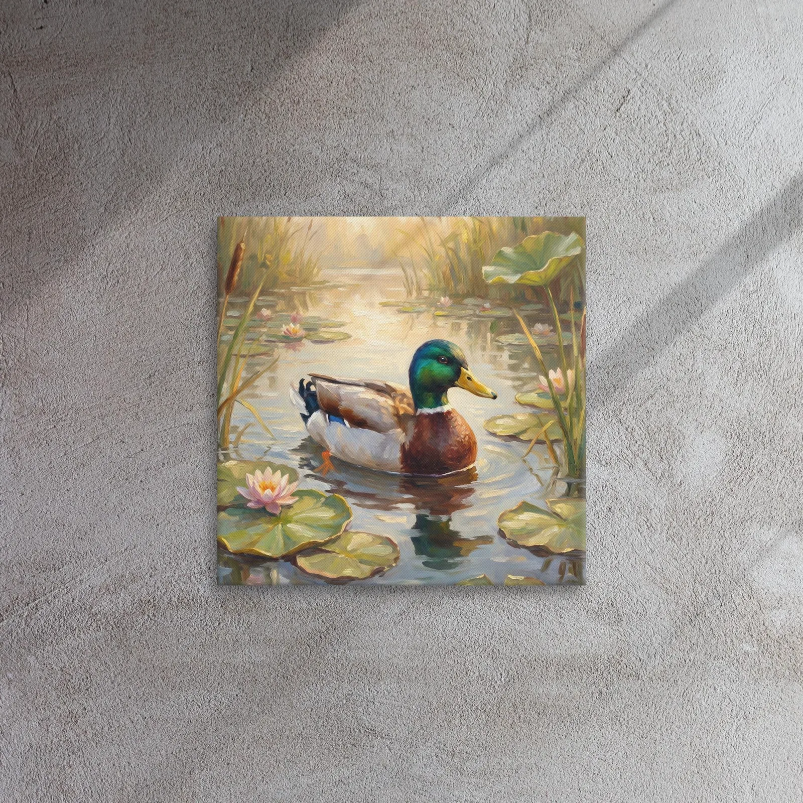 Mallard Duck Thin Canvas: Pond Drake Duck Wall Art, photo 3