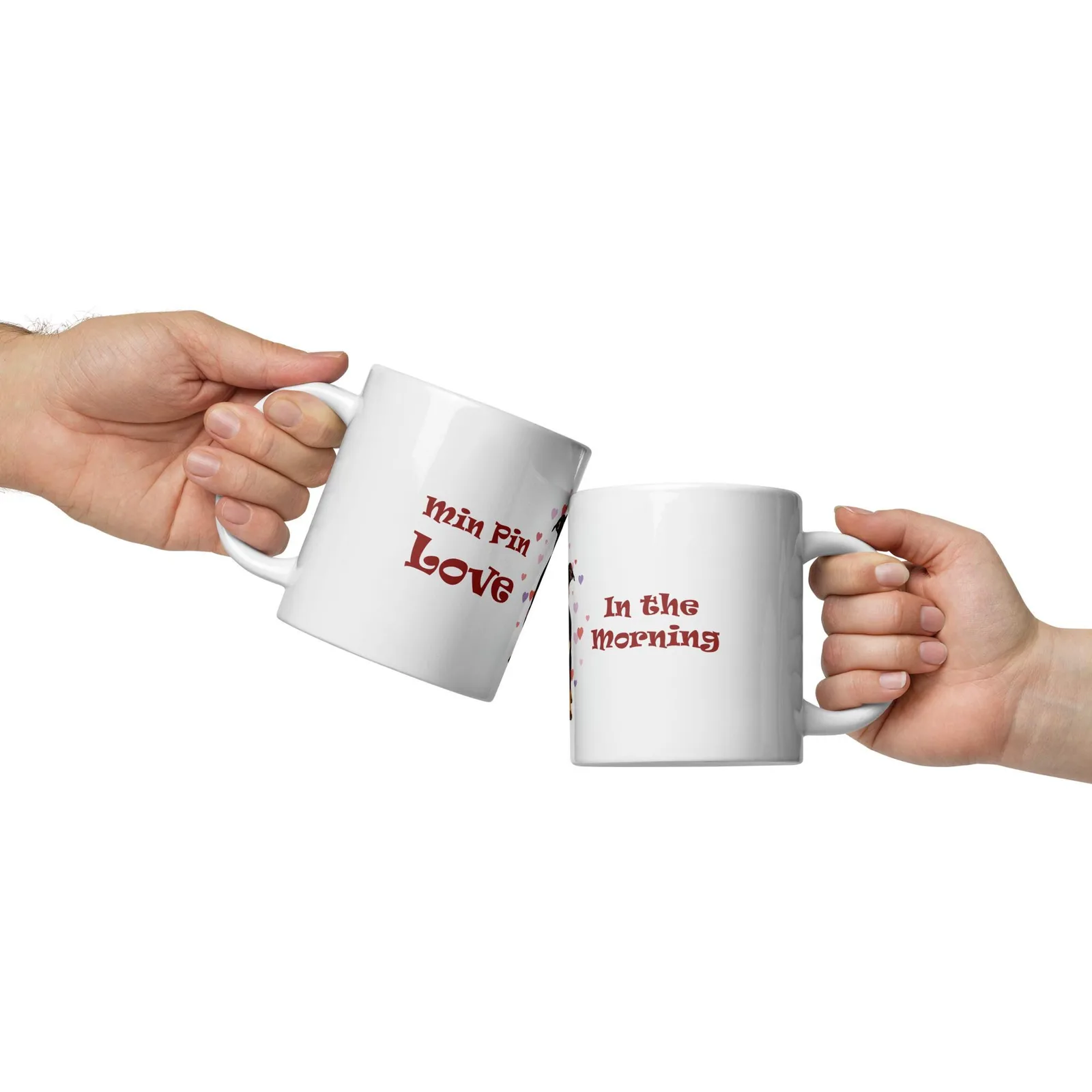 Min Pin Love in the Morning Mug: Funny Dog Coffee Cup, photo 5