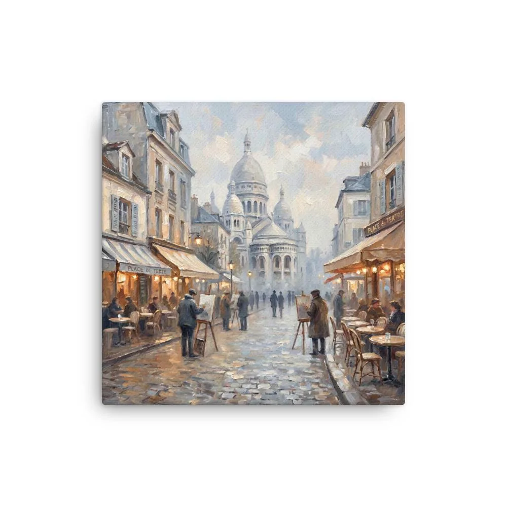 Montmartre Paris Canvas: Sacré Cœur, Place du Tertre French Impressionist Wall Art, photo 2
