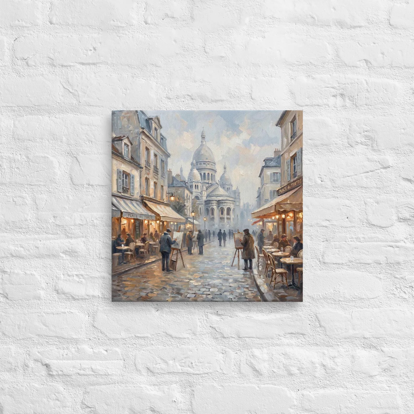 Montmartre Paris Canvas: Sacré Cœur, Place du Tertre French Impressionist Wall Art, photo 4