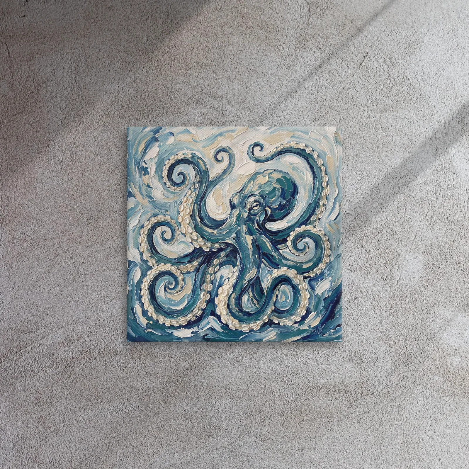 Octopus Thin Canvas: Impasto Style Wall art, photo 6