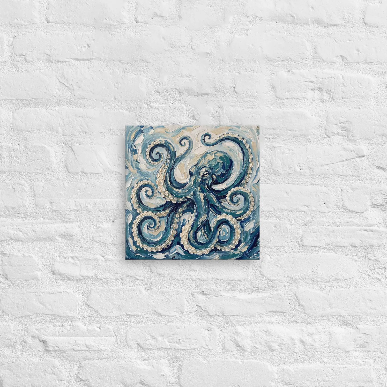 Octopus Thin Canvas: Impasto Style Wall art, photo 3