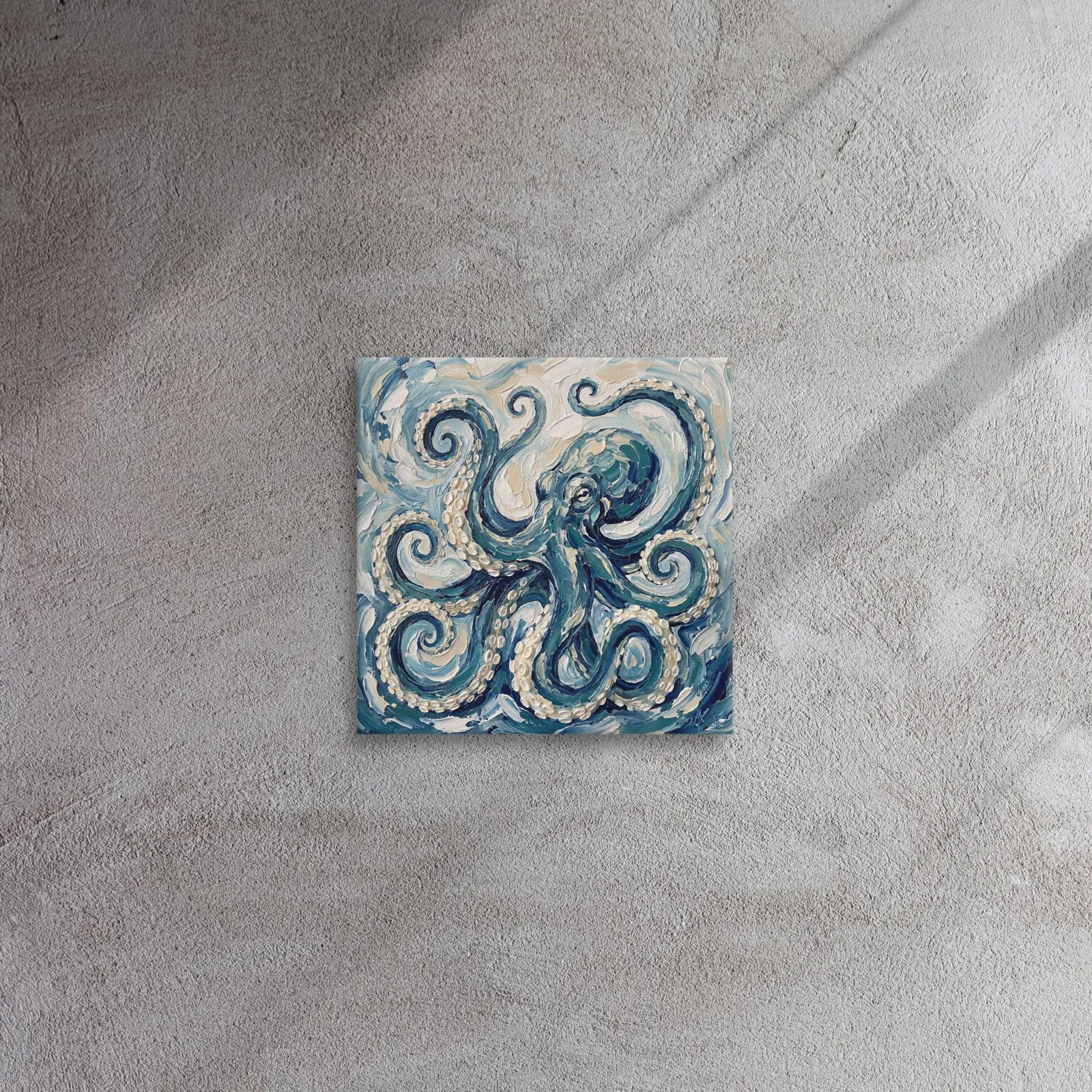Octopus Thin Canvas: Impasto Style Wall art, photo 5