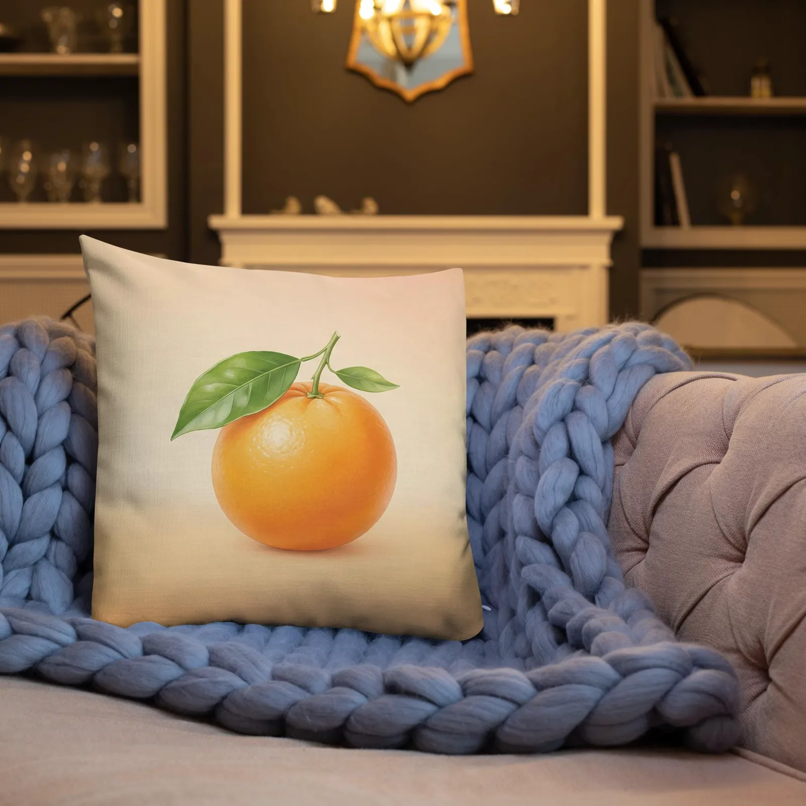 Orange Throw Pillow: Citrus Summer Sunshine Decor, photo 8