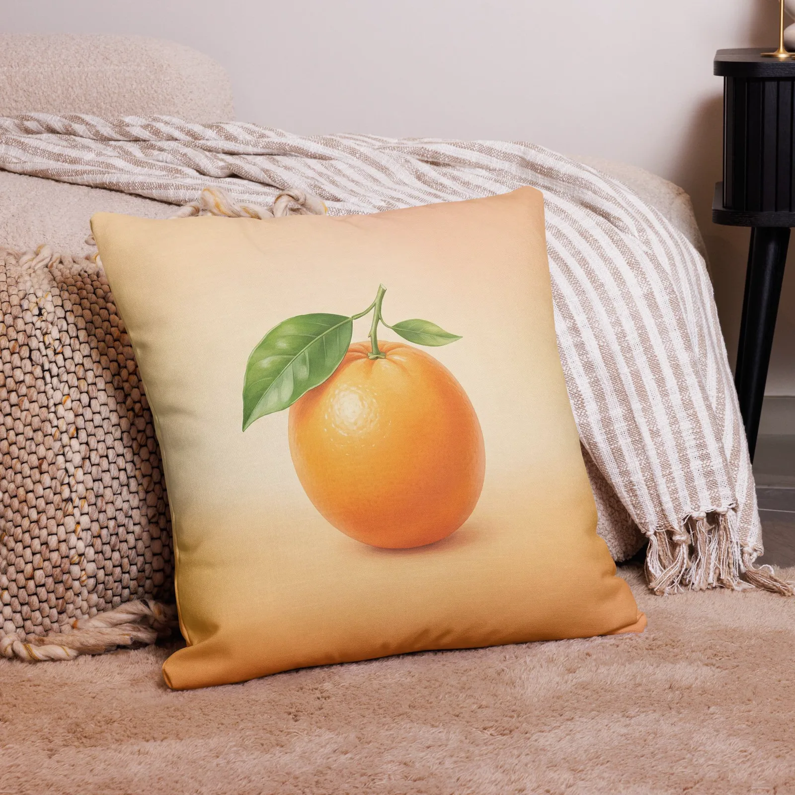 Orange Throw Pillow: Citrus Summer Sunshine Decor, photo 10
