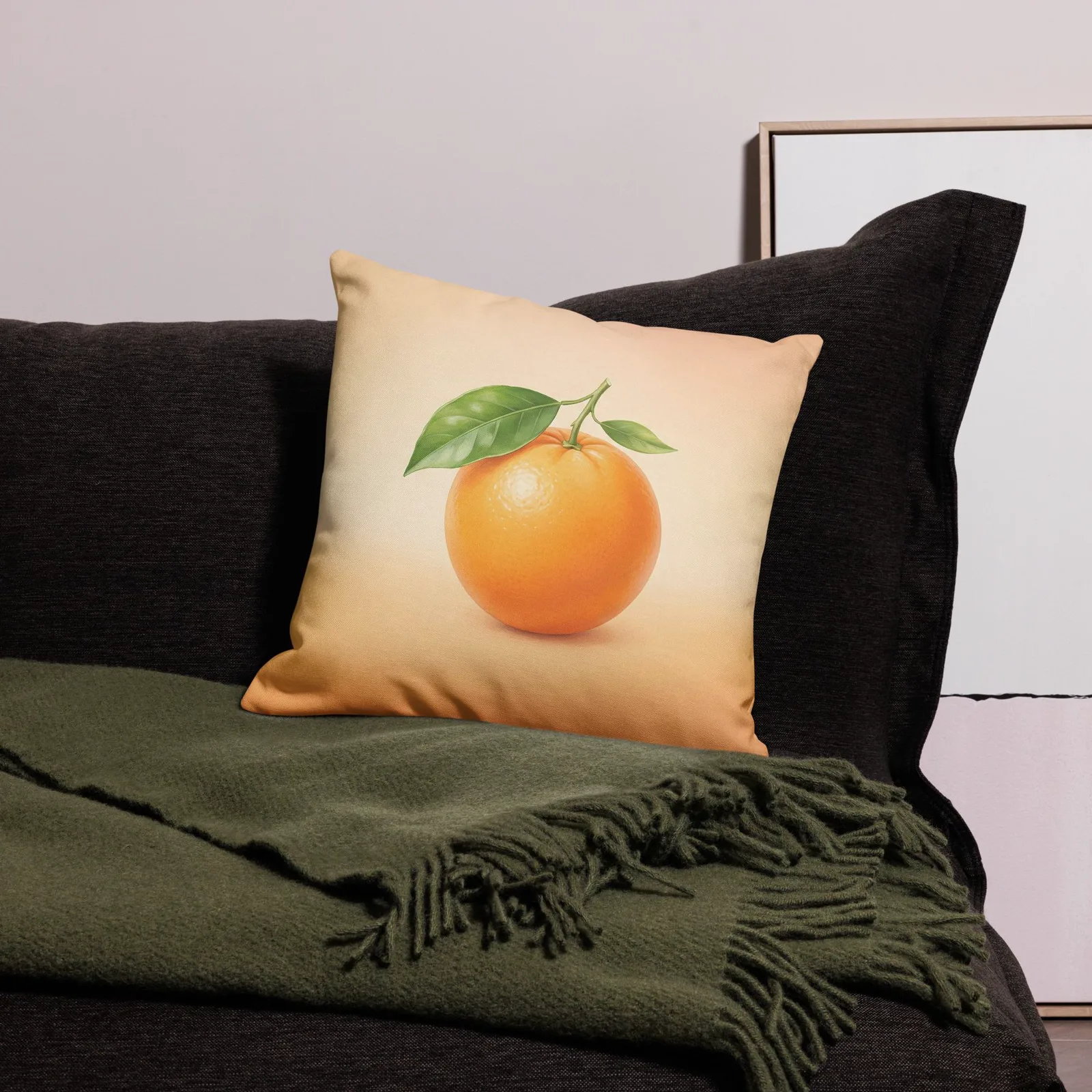 Orange Throw Pillow: Citrus Summer Sunshine Decor, photo 4