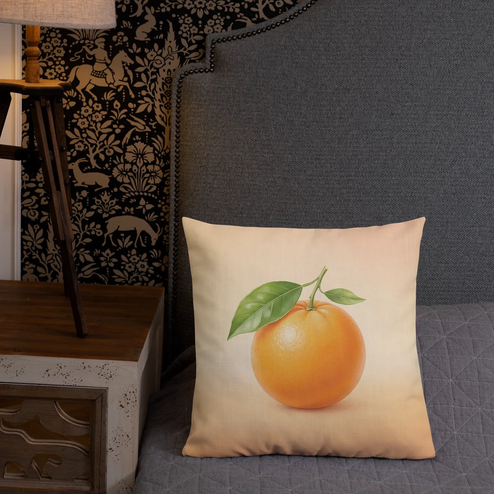 Orange Throw Pillow: Citrus Summer Sunshine Decor, photo 7