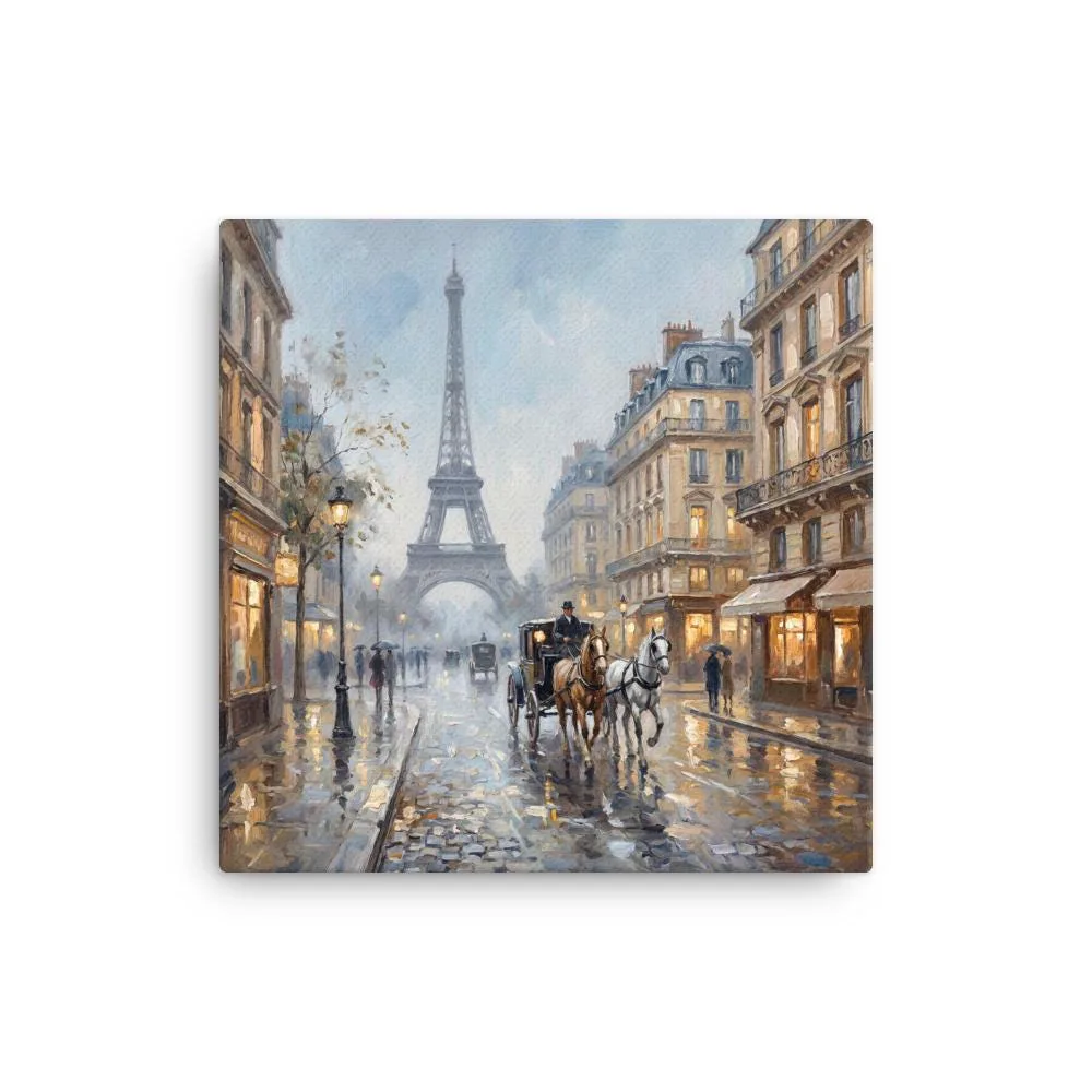 Paris Eiffel Tower Thin Canvas: French Impressionist Style Wall Art, photo 2