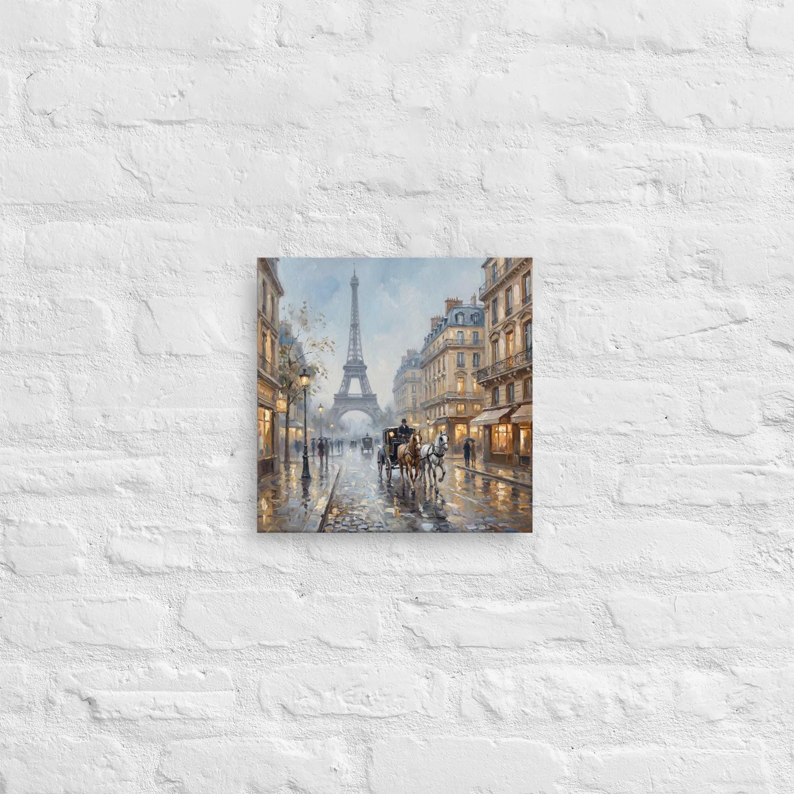 Paris Eiffel Tower Thin Canvas: French Impressionist Style Wall Art, photo 3