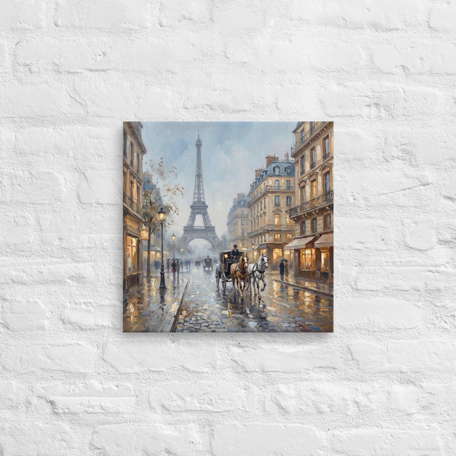 Paris Eiffel Tower Thin Canvas: French Impressionist Style Wall Art, photo 4