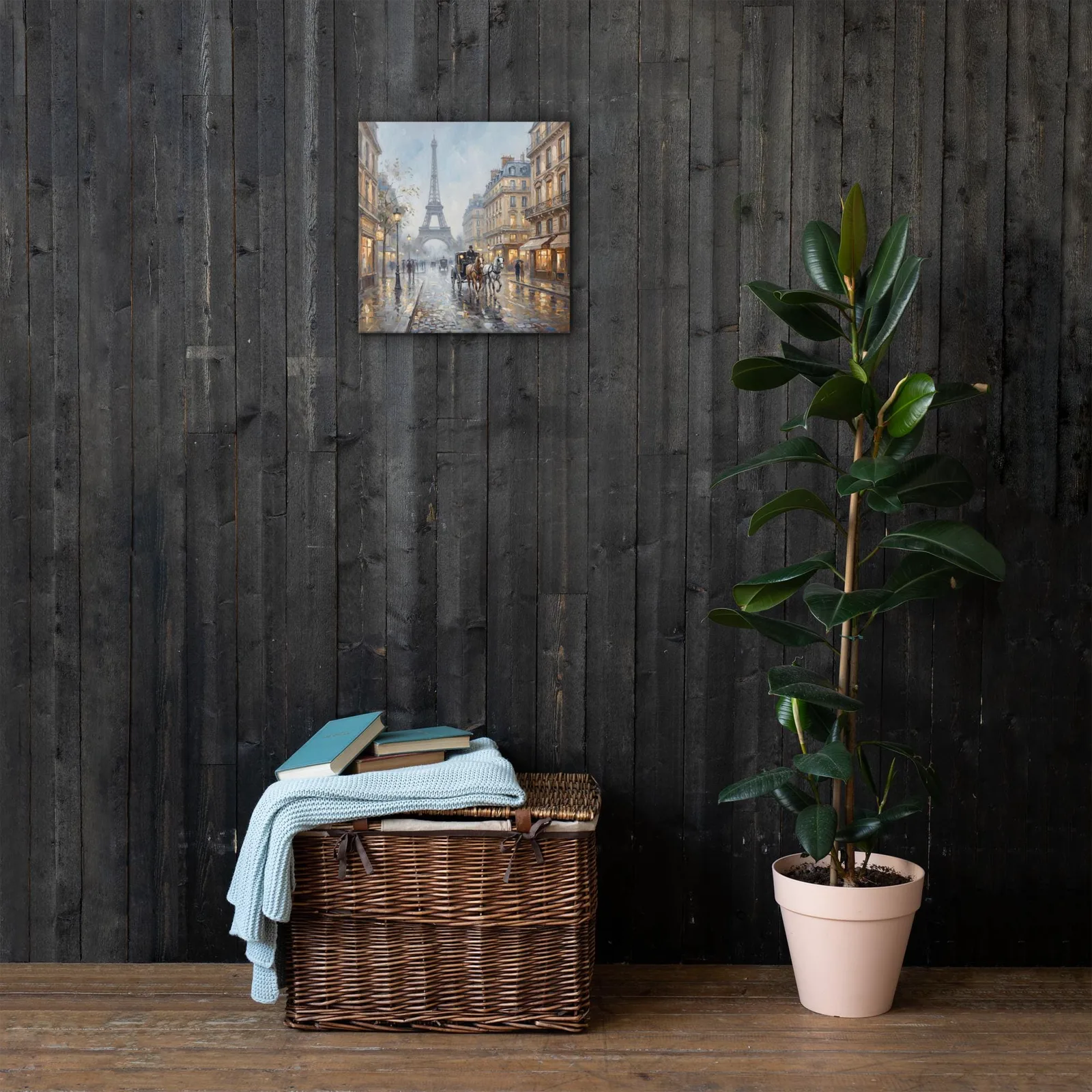 Paris Eiffel Tower Thin Canvas: French Impressionist Style Wall Art, photo 9