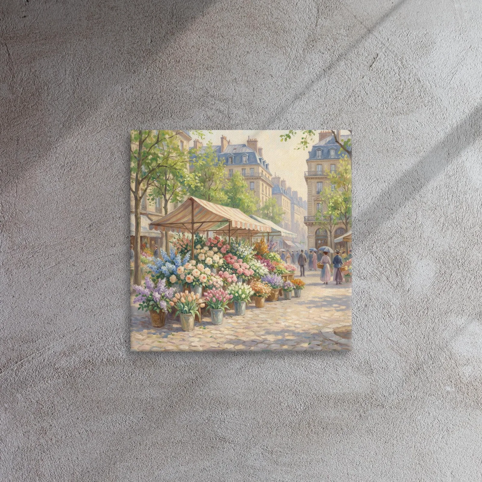 Paris Flower Market Thin Canvas: Spring Impressionist Style Wall Art, photo 4