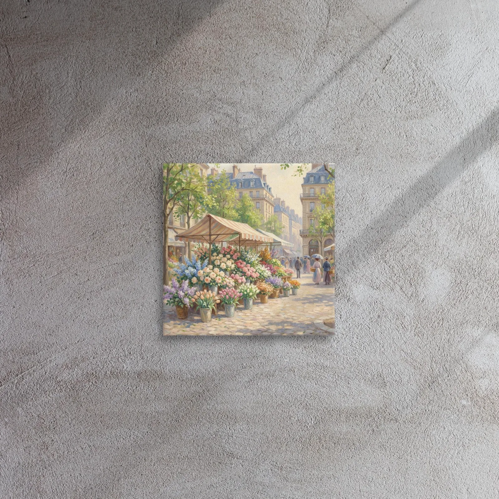 Paris Flower Market Thin Canvas: Spring Impressionist Style Wall Art, photo 3