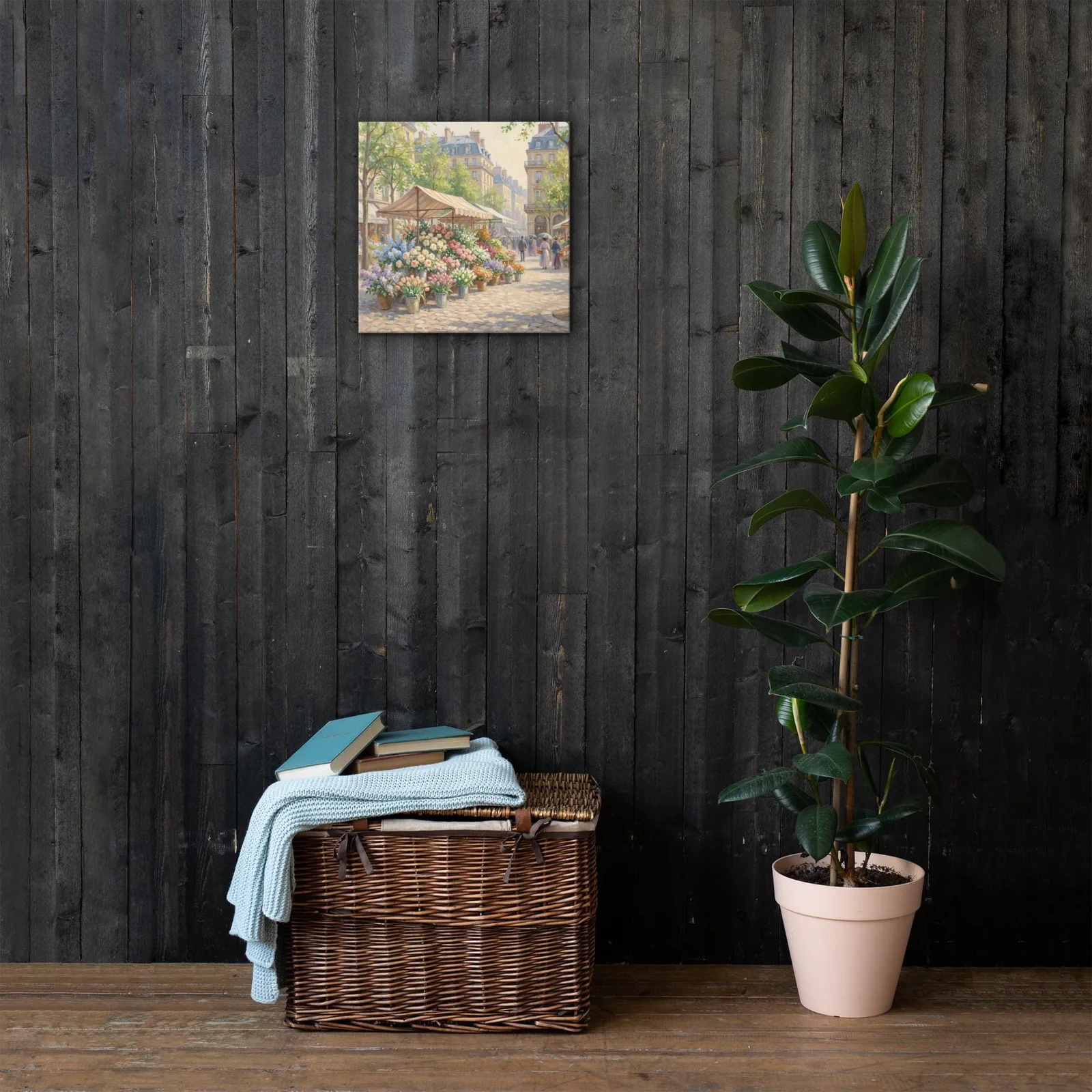 Paris Flower Market Thin Canvas: Spring Impressionist Style Wall Art, photo 9