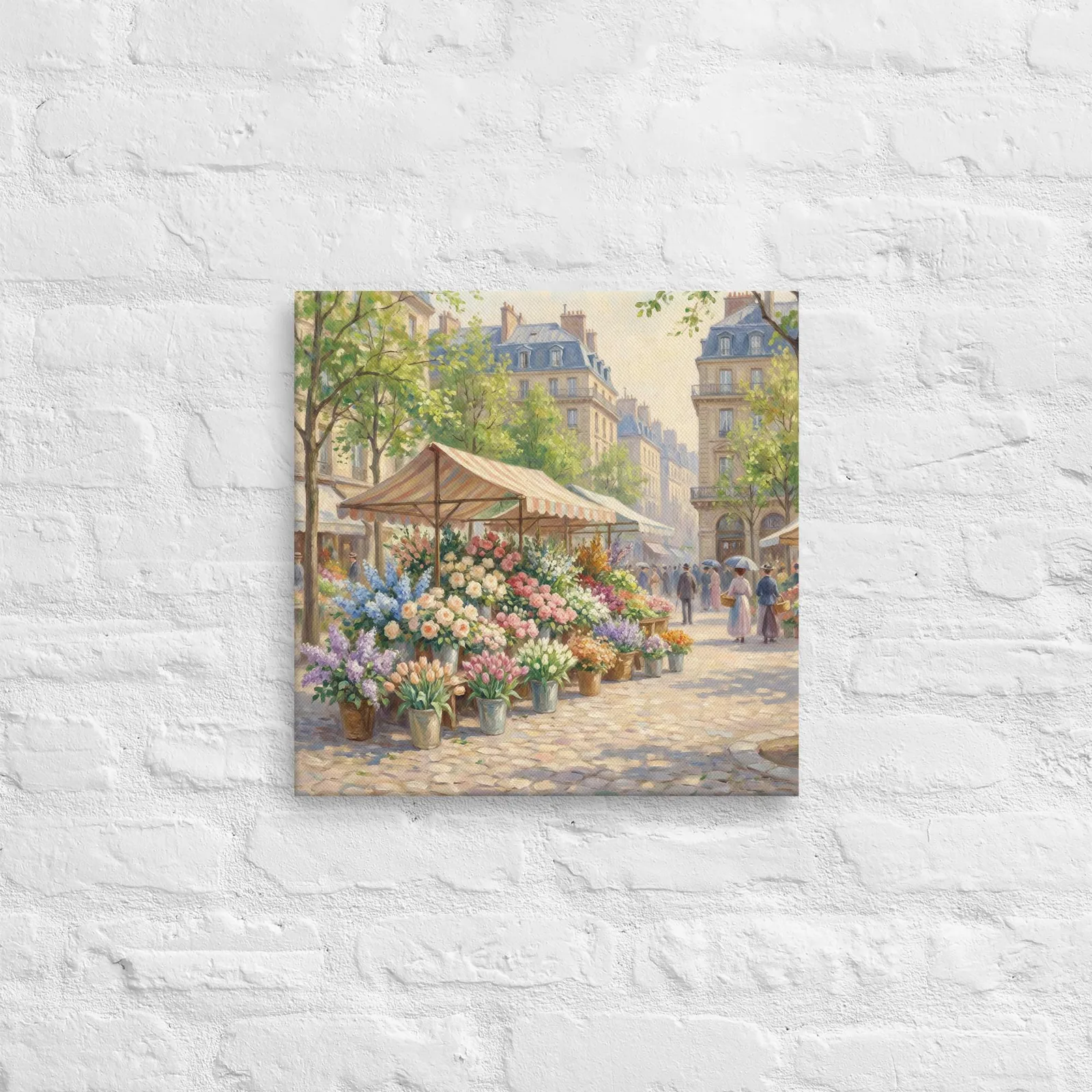Paris Flower Market Thin Canvas: Spring Impressionist Style Wall Art, photo 8