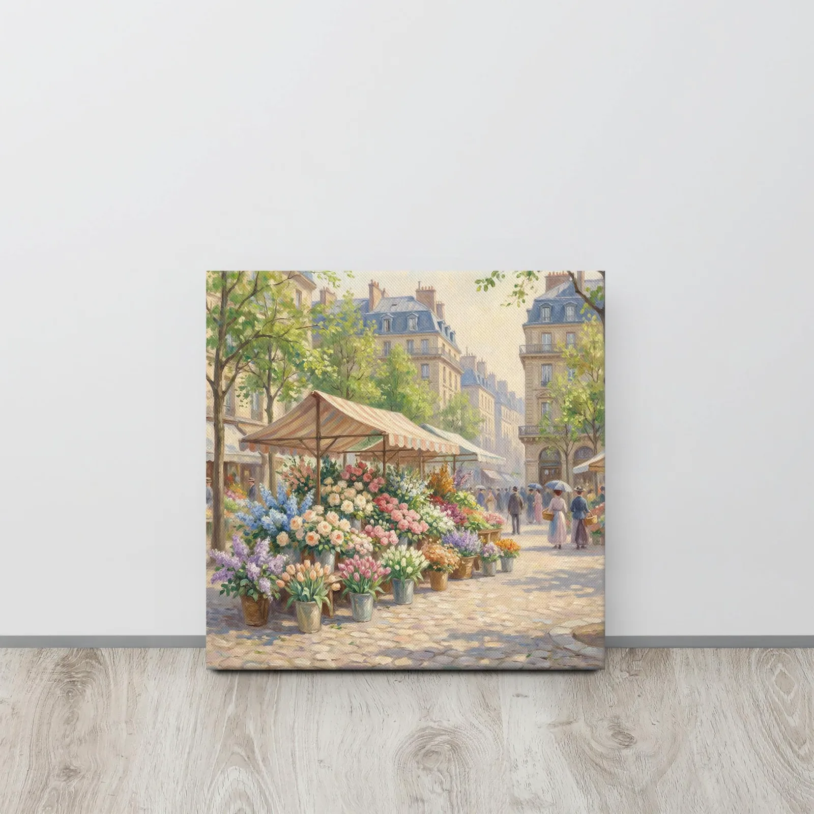Paris Flower Market Thin Canvas: Spring Impressionist Style Wall Art, photo 6