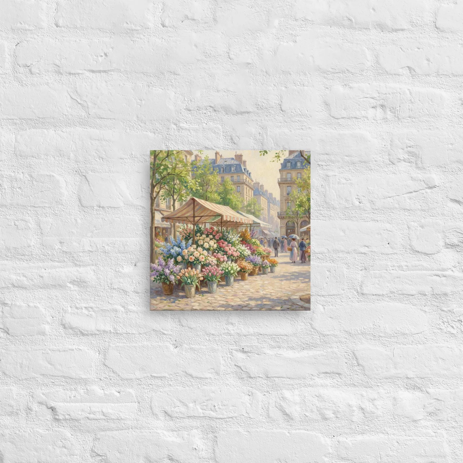 Paris Flower Market Thin Canvas: Spring Impressionist Style Wall Art, photo 7