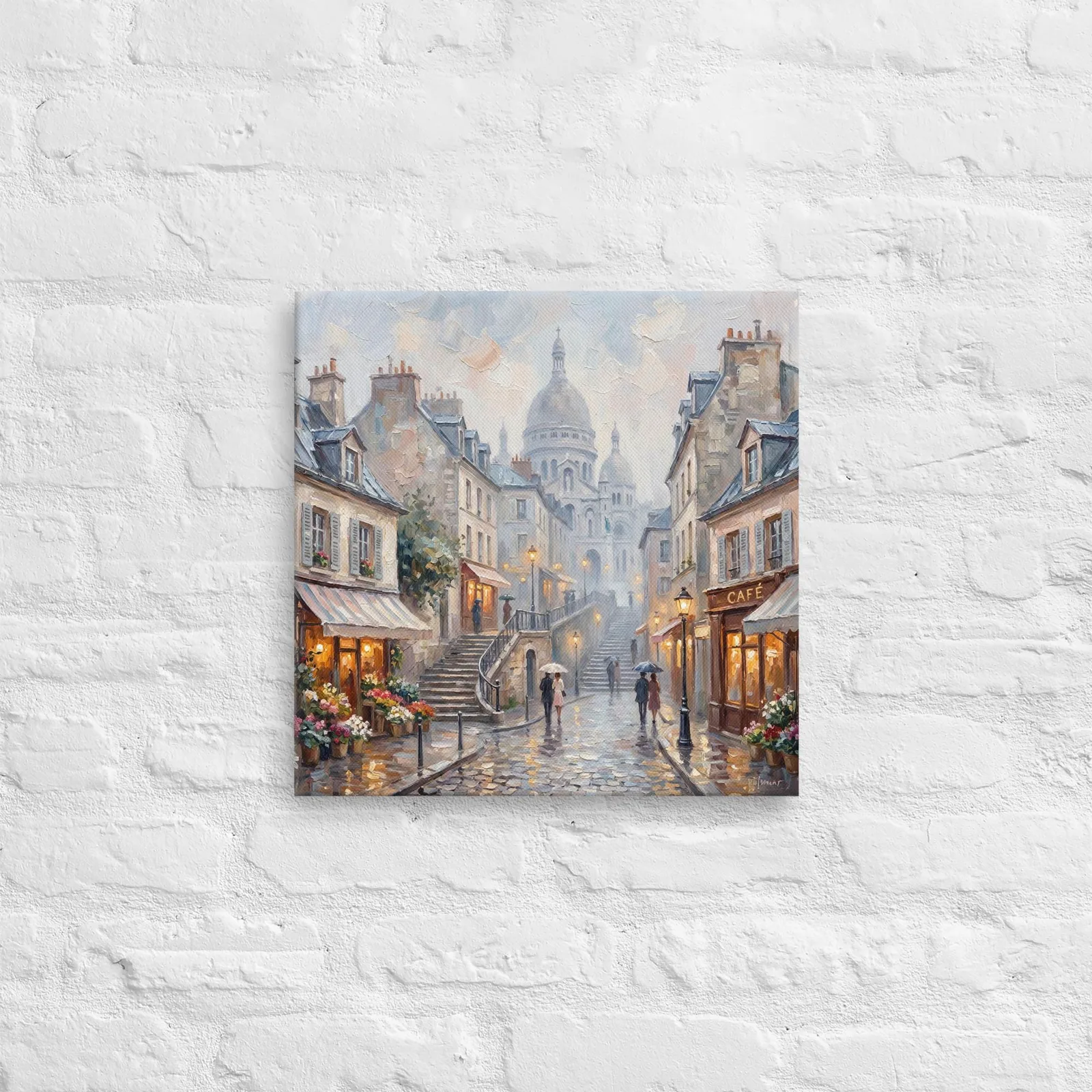 Paris Montmartre Sacré Cœur Thin Canvas: French Impressionist Style Wall Art, photo 8