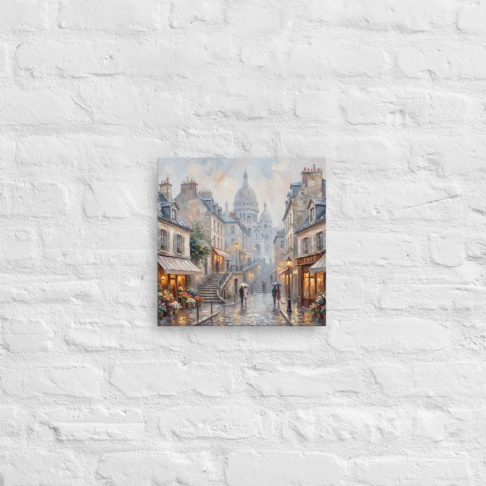 Paris Montmartre Sacré Cœur Thin Canvas: French Impressionist Style Wall Art, photo 7