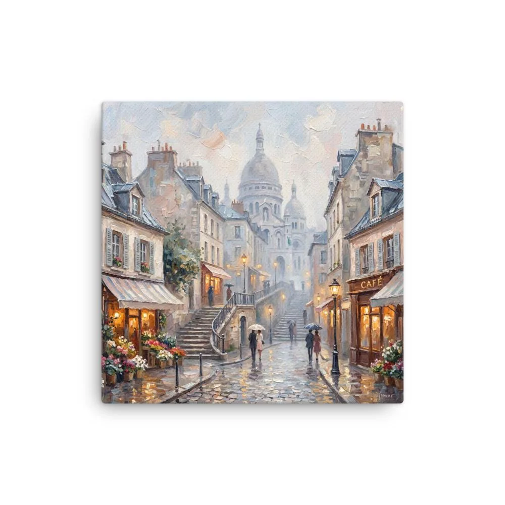 Paris Montmartre Sacré Cœur Thin Canvas: French Impressionist Style Wall Art, photo 2