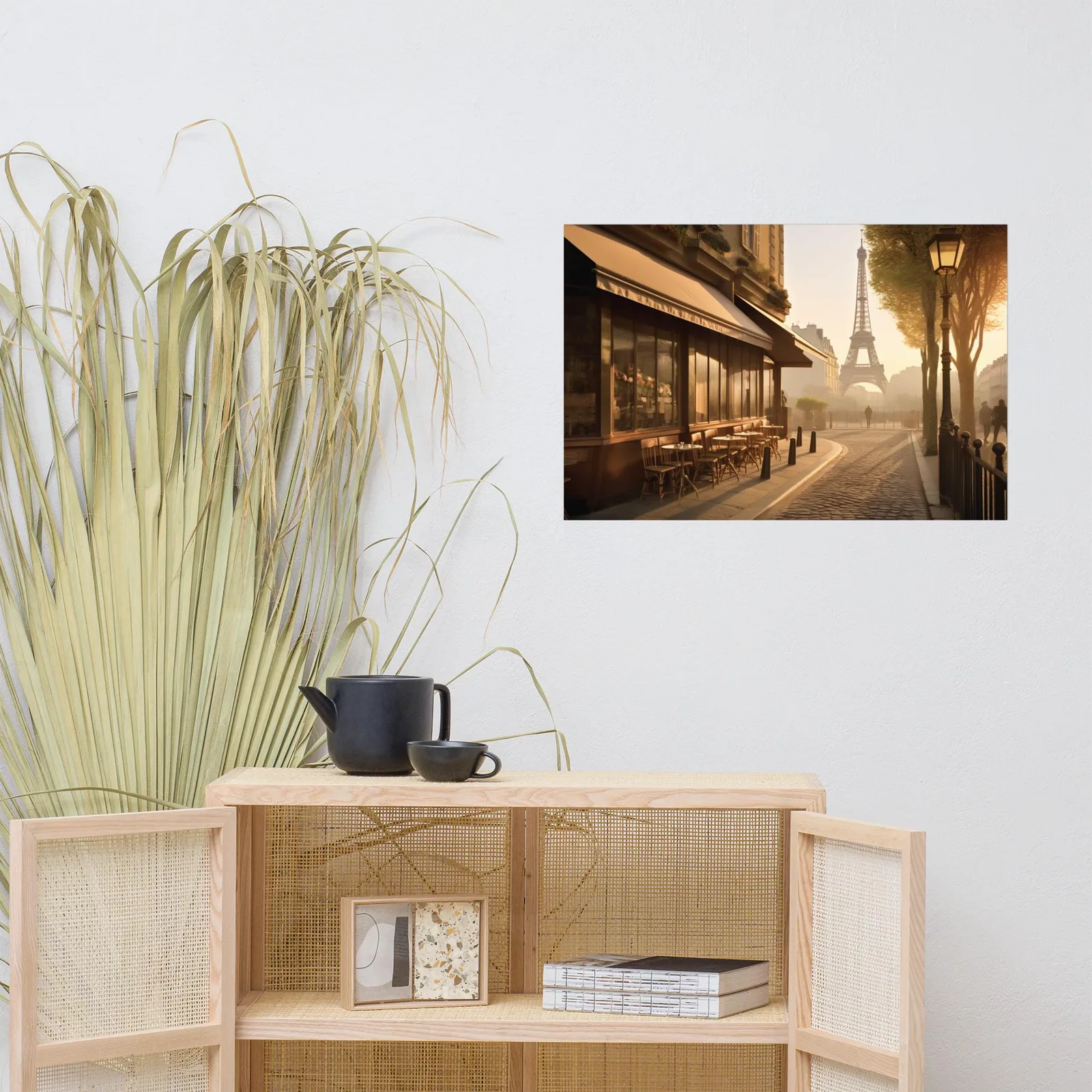 Paris Morning Café Poster: Romantic Eiffel Tower Wall Art, photo 5