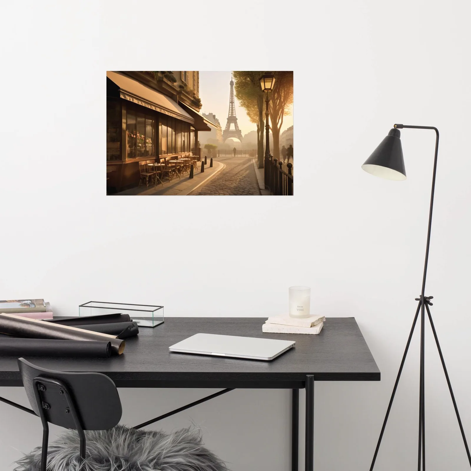 Paris Morning Café Poster: Romantic Eiffel Tower Wall Art, photo 6