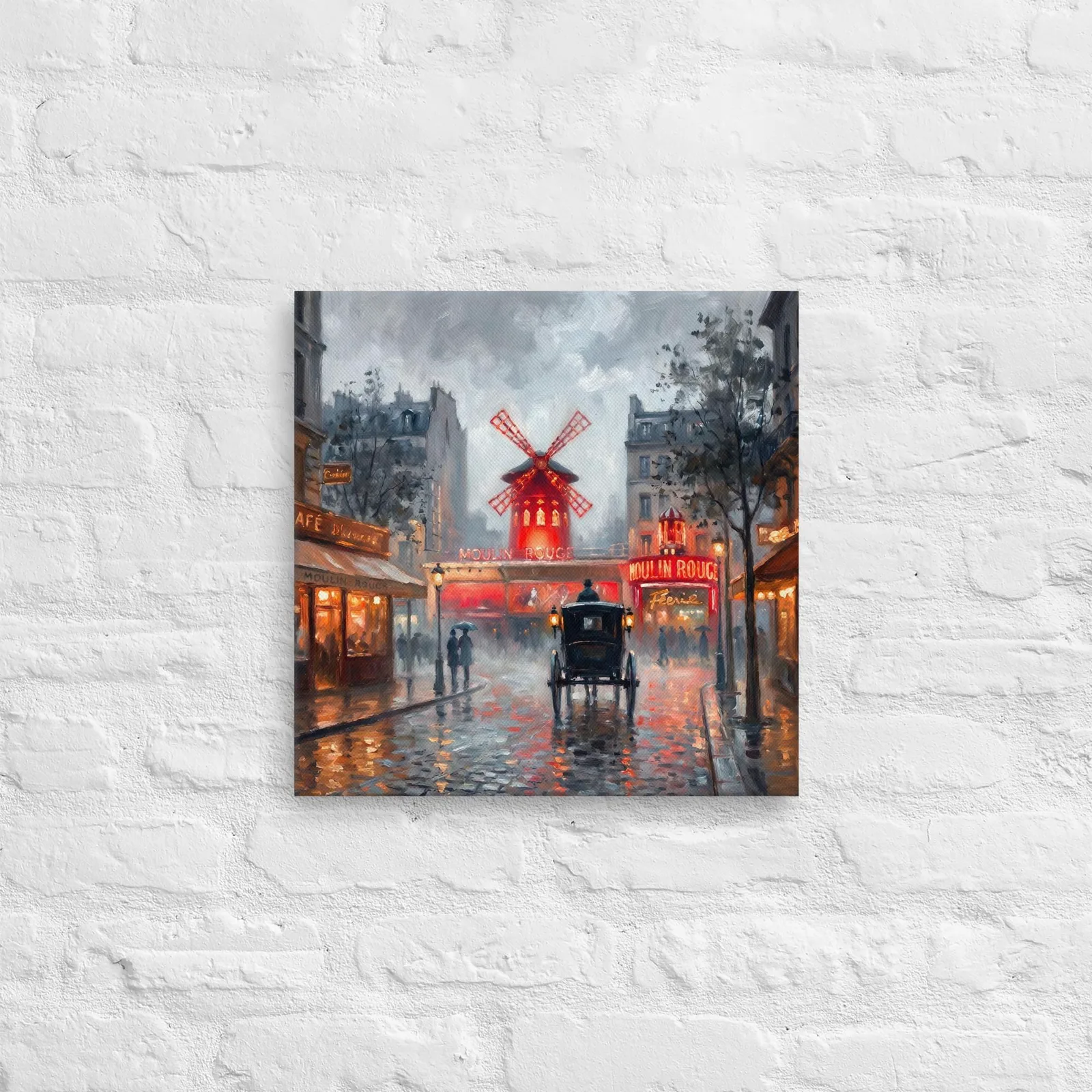 Paris Moulin Rouge Thin Canvas: Impressionist-Style Wall Art, photo 8
