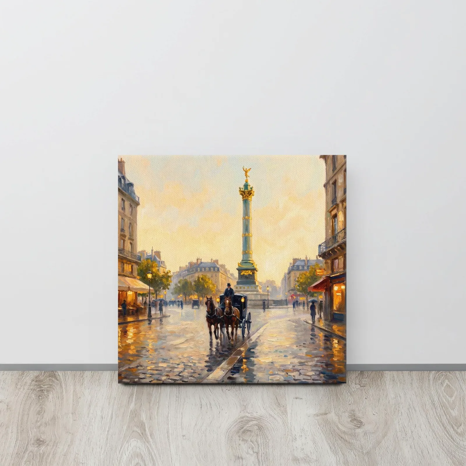 Paris Place de la Bastille Thin Canvas: French Impressionist-Style Wall Art, photo 6