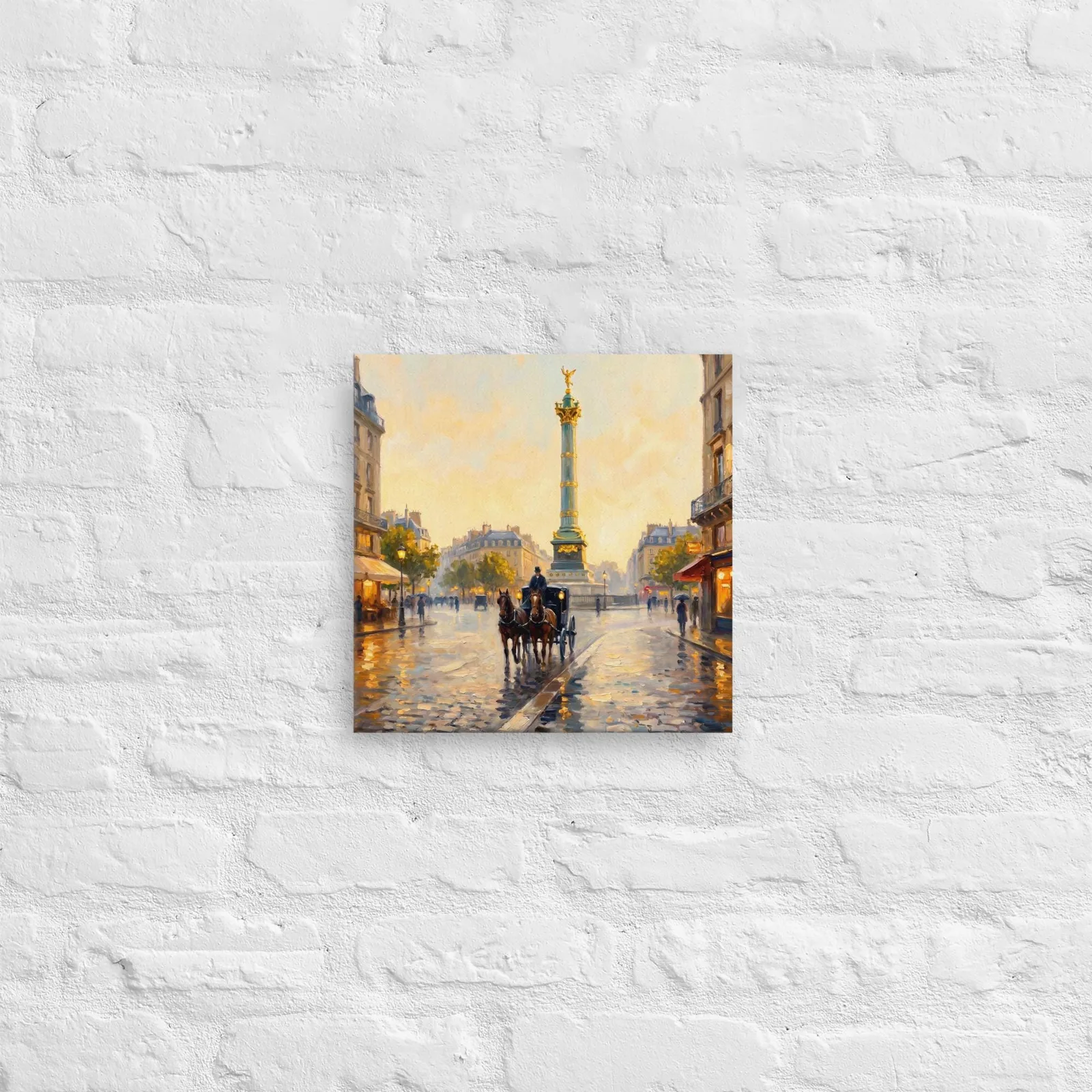 Paris Place de la Bastille Thin Canvas: French Impressionist-Style Wall Art, photo 7
