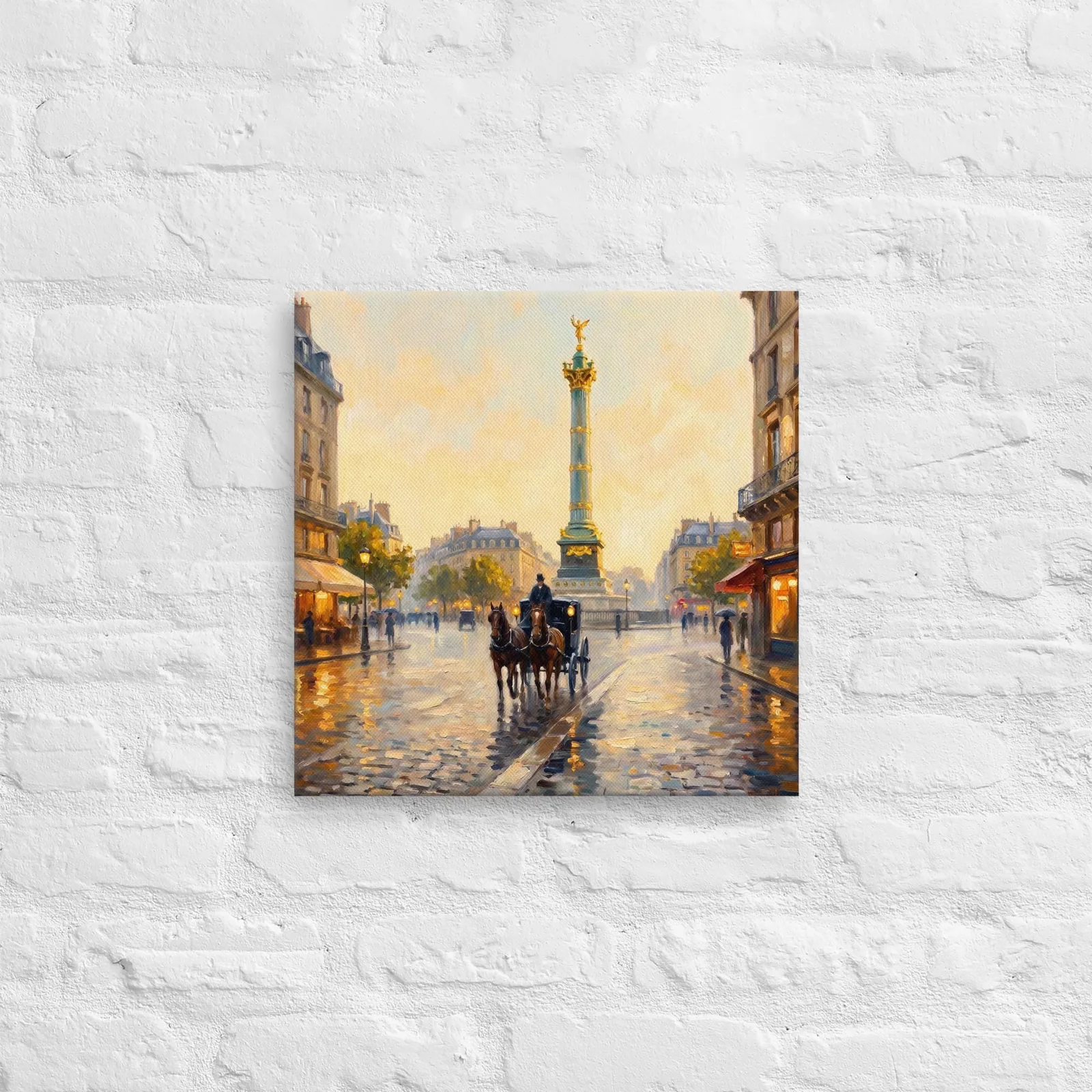 Paris Place de la Bastille Thin Canvas: French Impressionist-Style Wall Art, photo 8