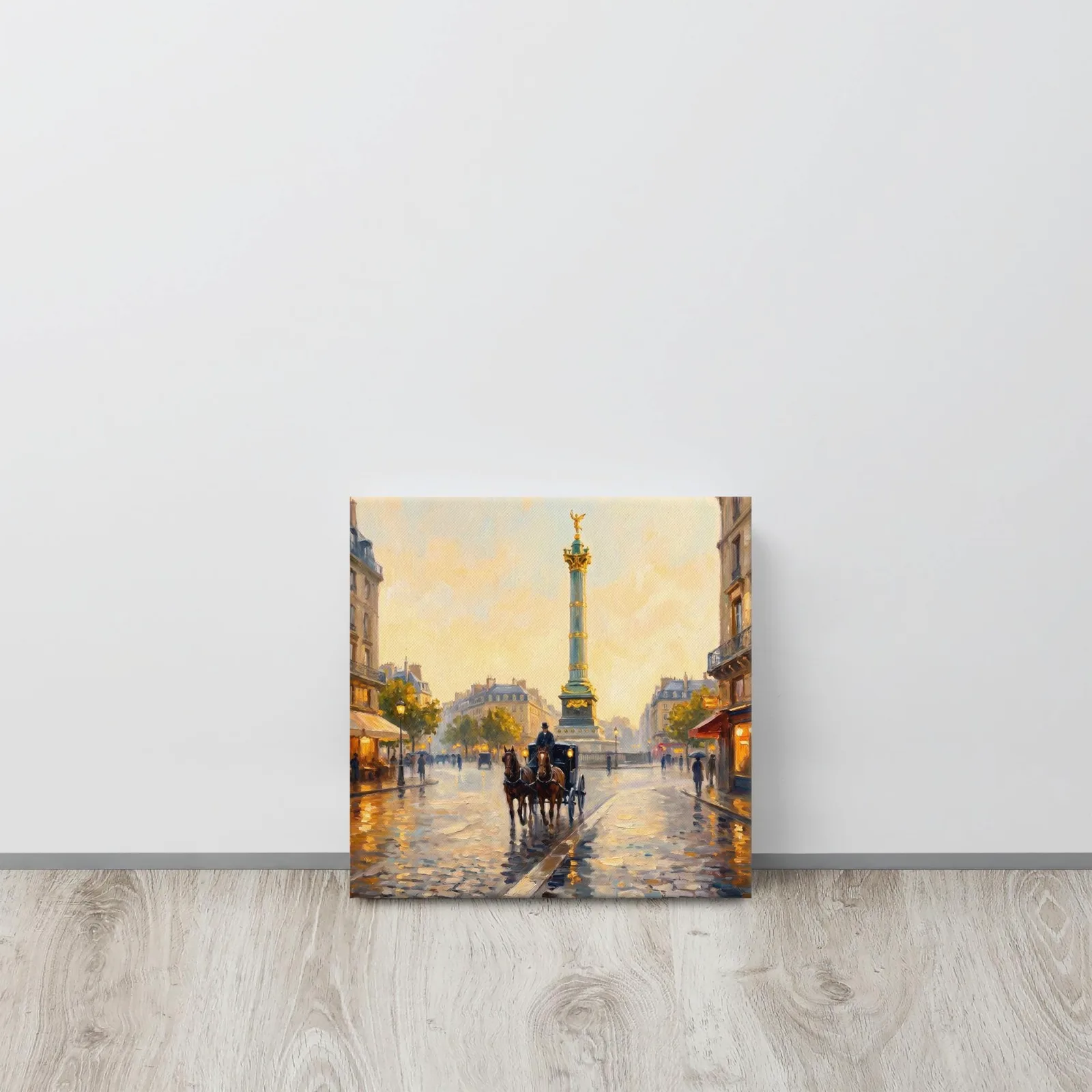 Paris Place de la Bastille Thin Canvas: French Impressionist-Style Wall Art, photo 5