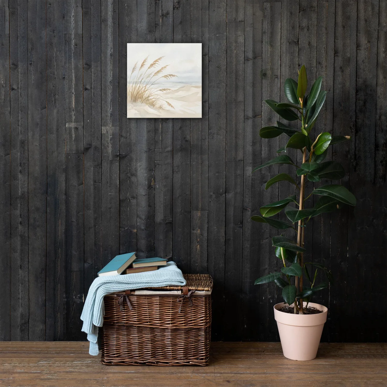 Pastel Coastal Dune Thin Canvas: Ocean Beach house Wall Art, photo 9
