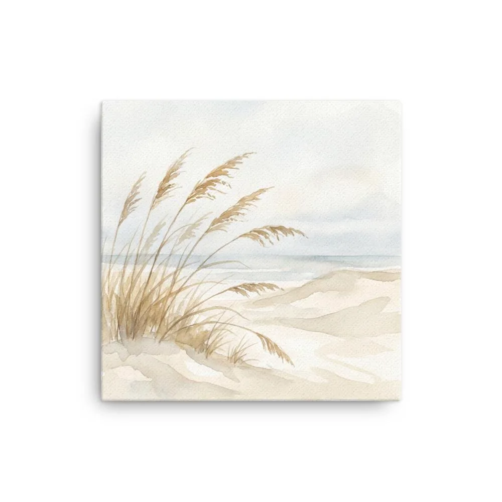 Pastel Coastal Dune Thin Canvas: Ocean Beach house Wall Art, photo 2