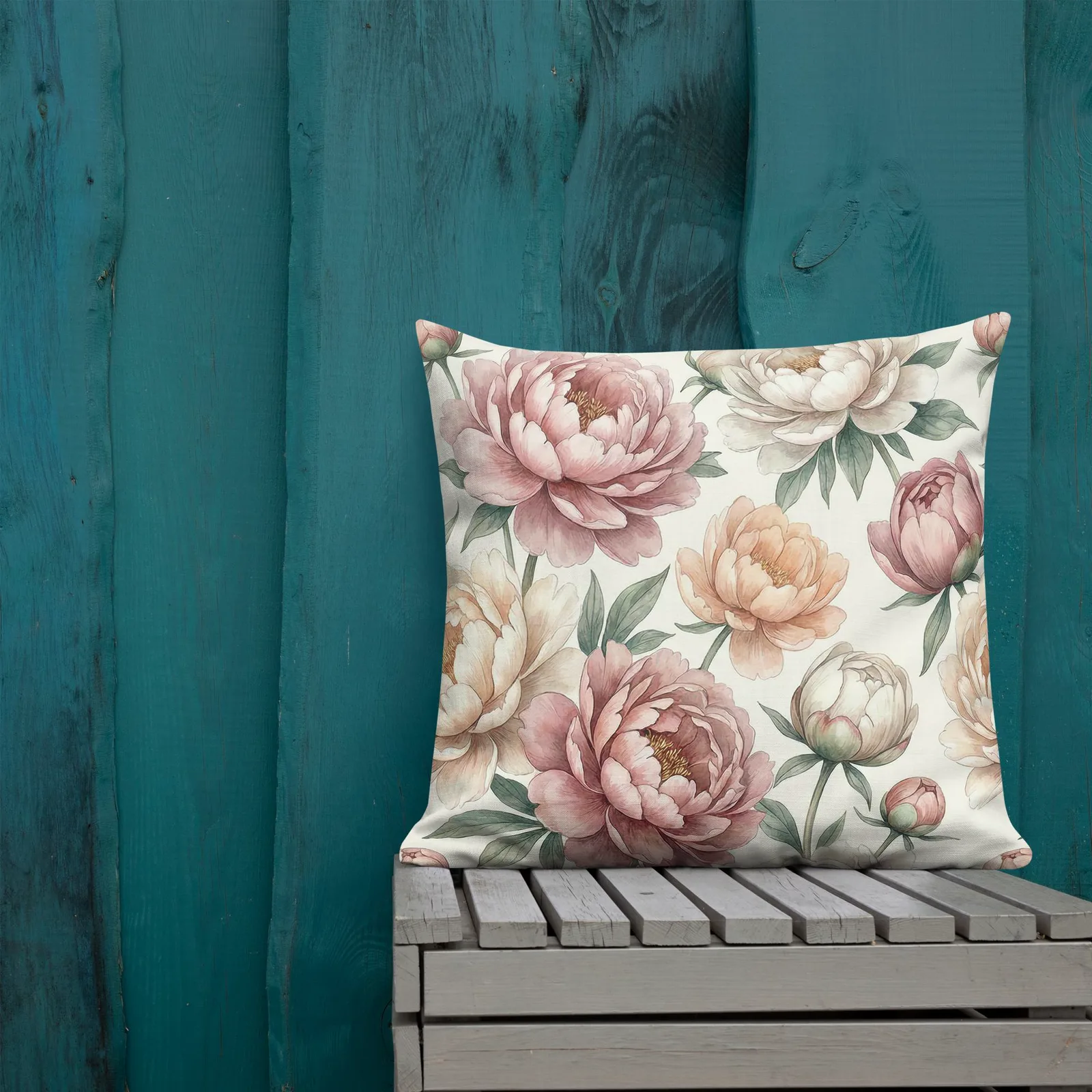 Pastel Peony Throw Pillow: Romantic Floral Decor, photo 8