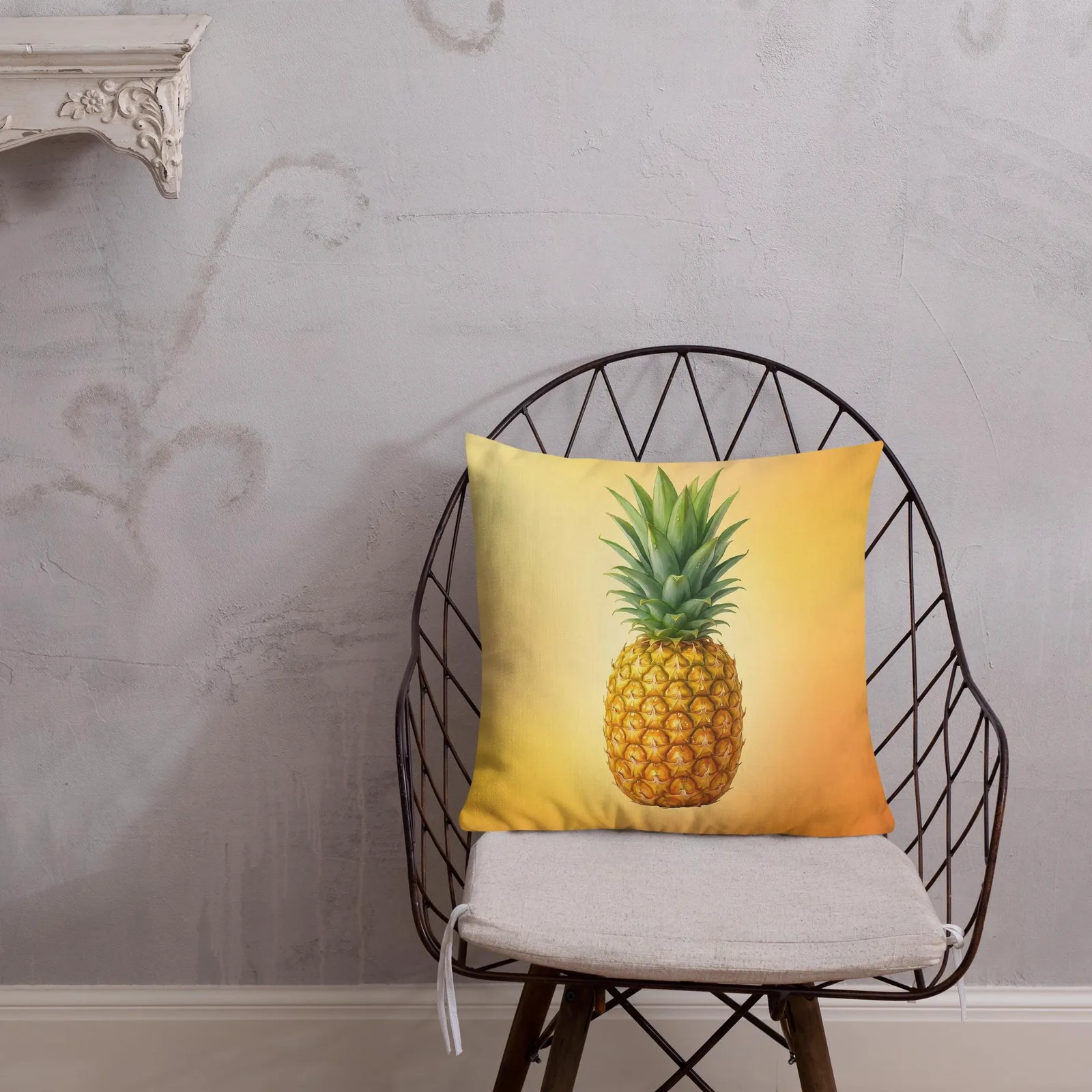 Pineapple Throw Pillow: Tropical Summer Welcome Decor, photo 9