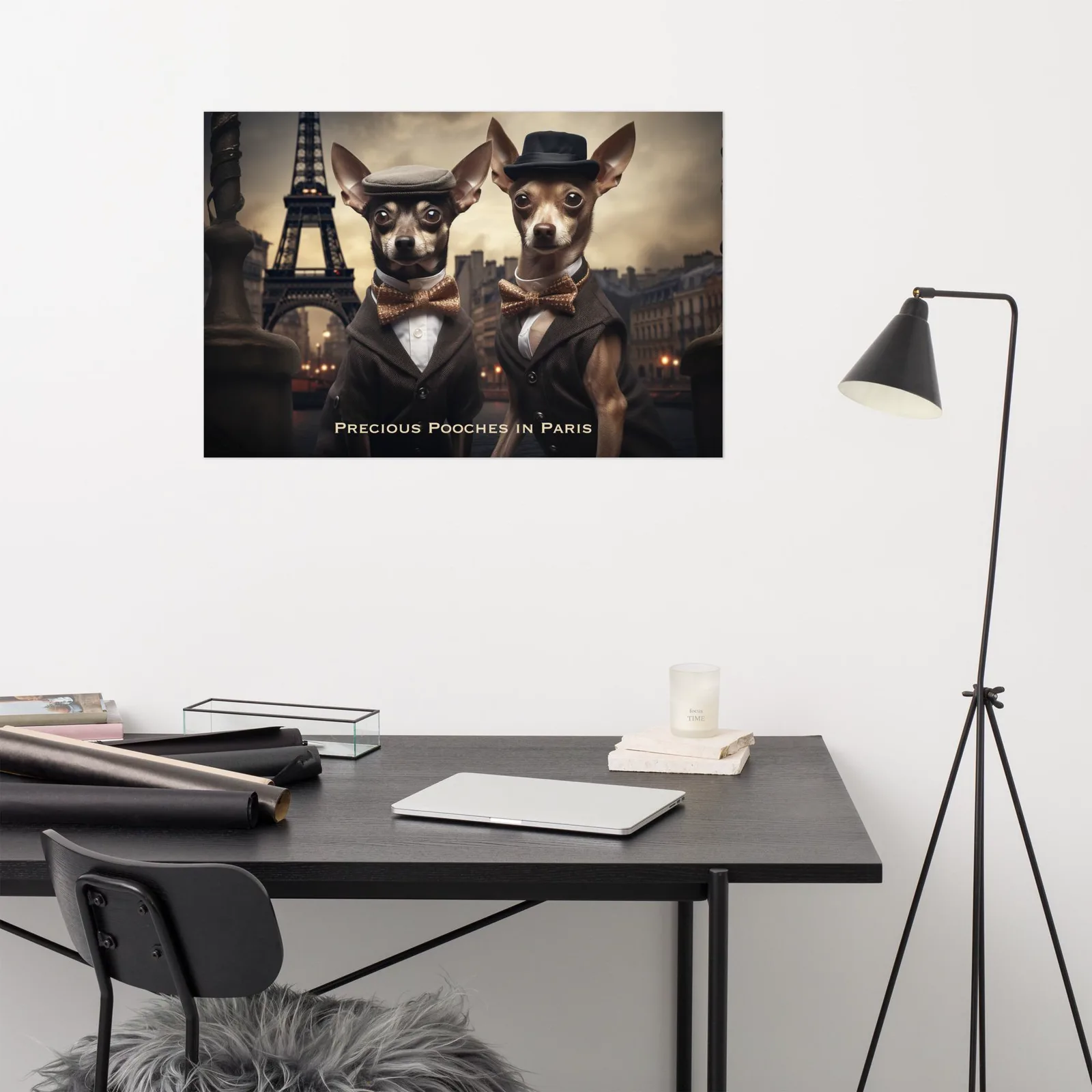 Precious Pooches in Paris Poster: Whimsical Dog Art & French Decor, photo 3