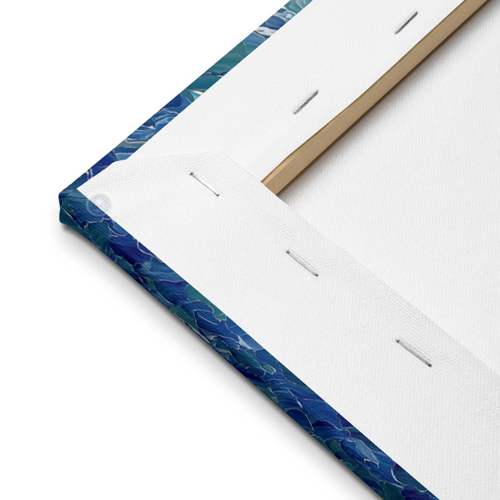 Sailfish Thin Canvas: Impasto Blue Ocean Fish Decor Wall Art, product details view
