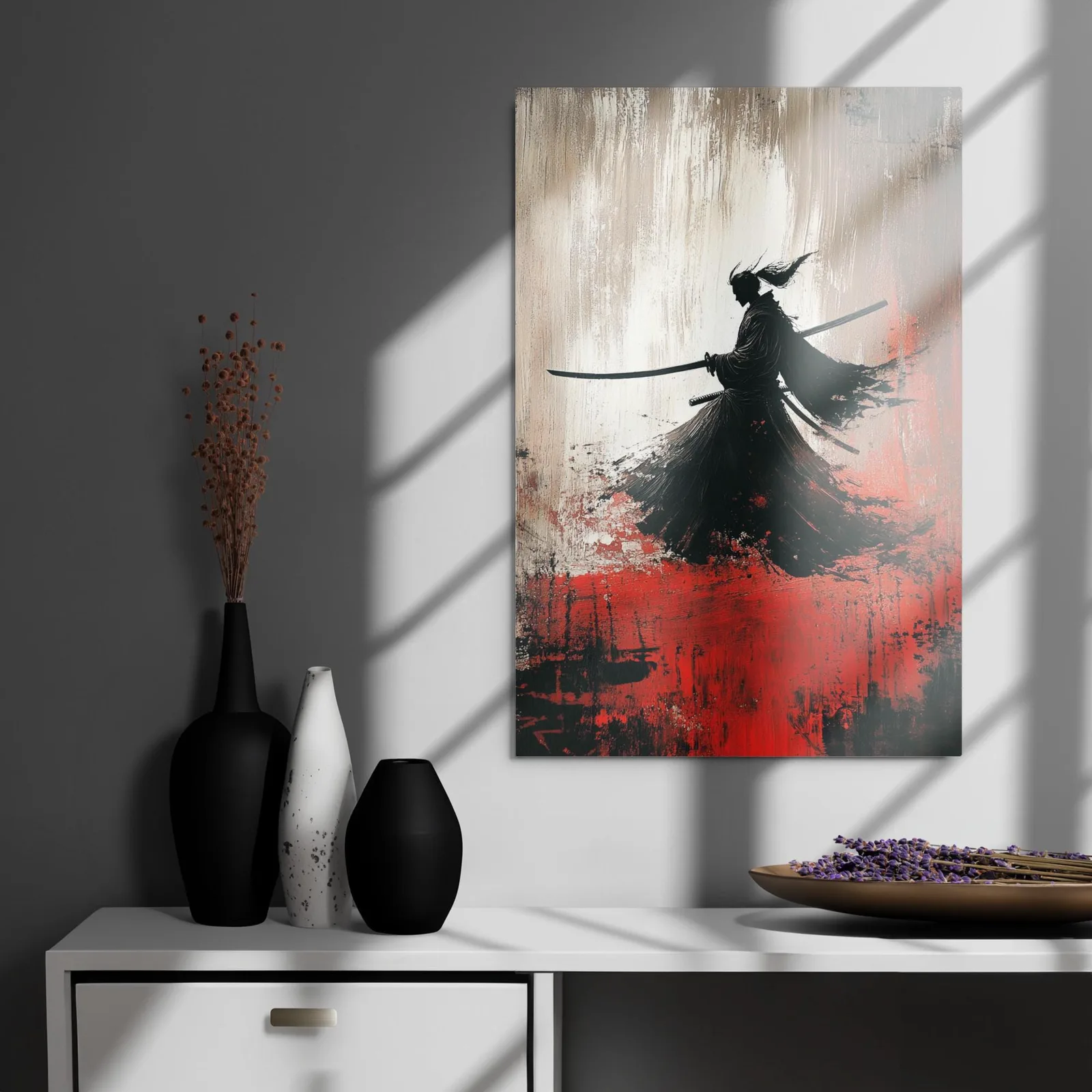 Samurai Silhouette Metal Print: Japanese Zen Wall Art, photo 6