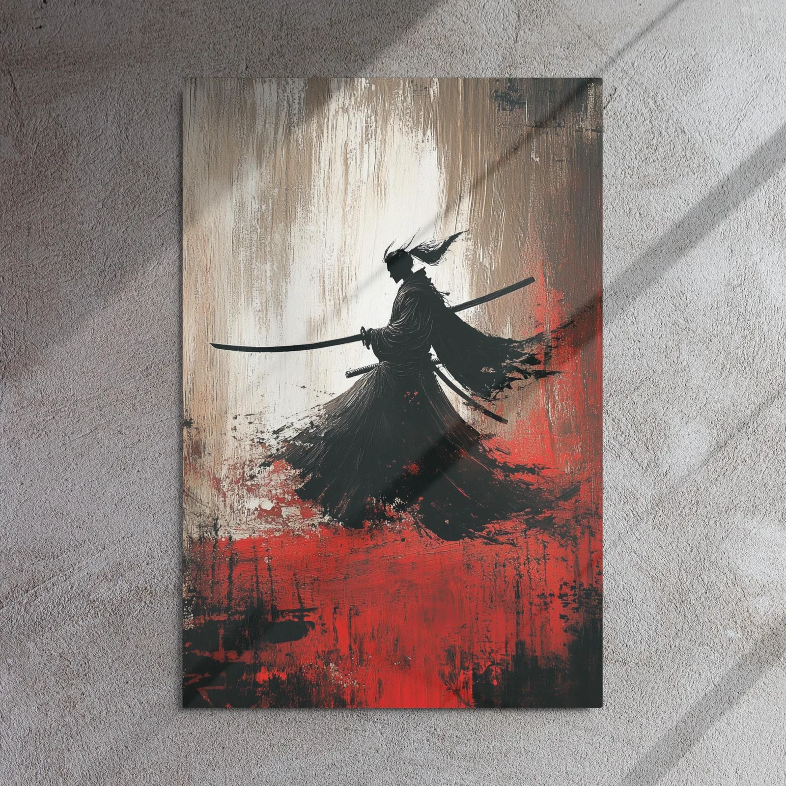 Samurai Silhouette Metal Print: Japanese Zen Wall Art, photo 5