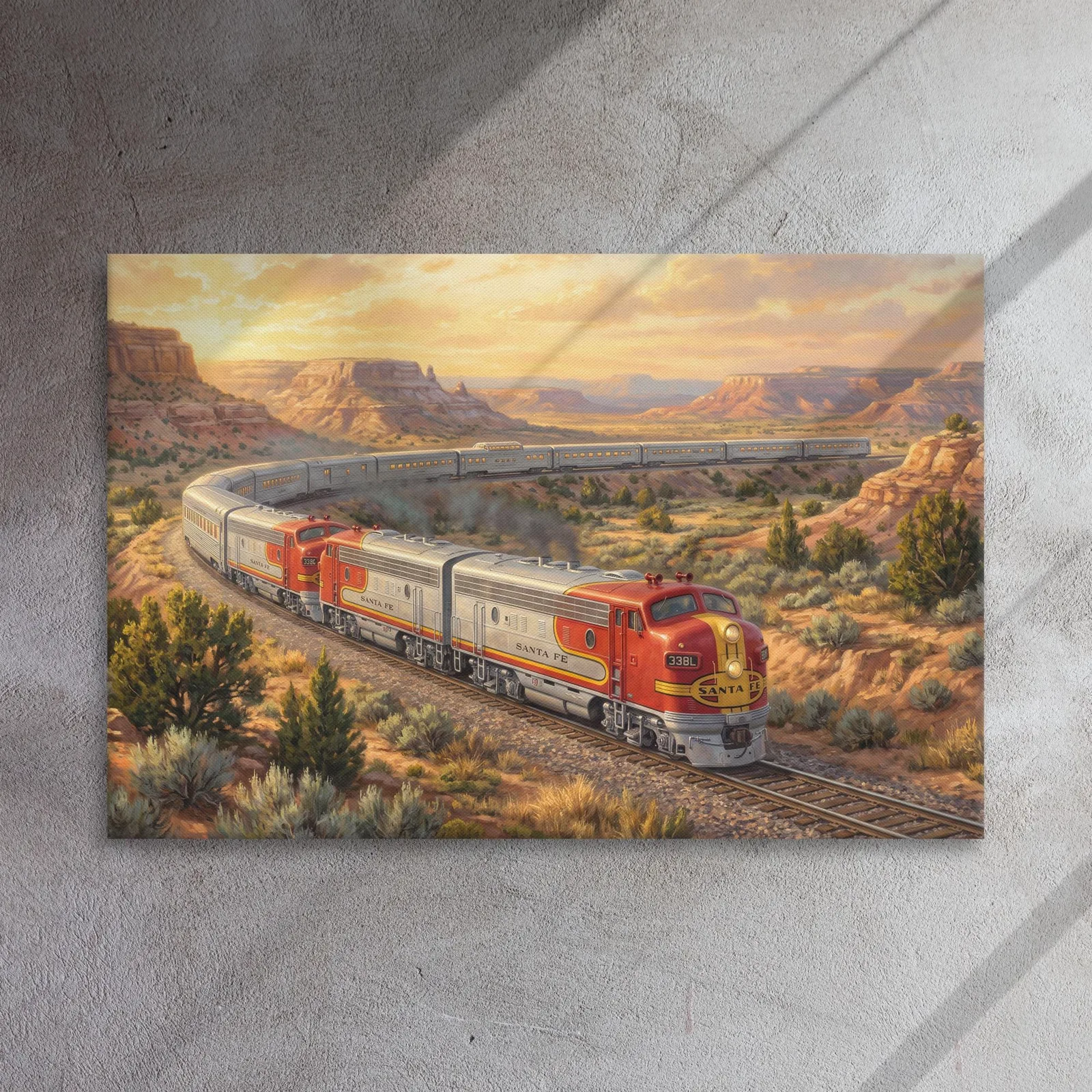 Santa Fe Train Thin Canvas: American West Railroad Wall Art, photo 7