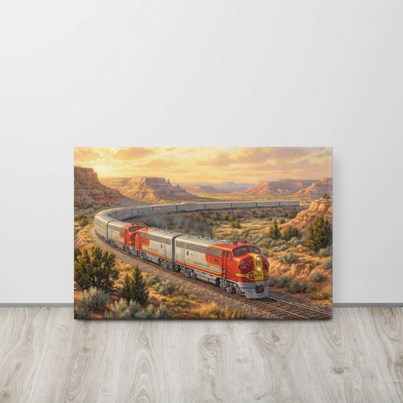 Santa Fe Train Thin Canvas: American West Railroad Wall Art, photo 4