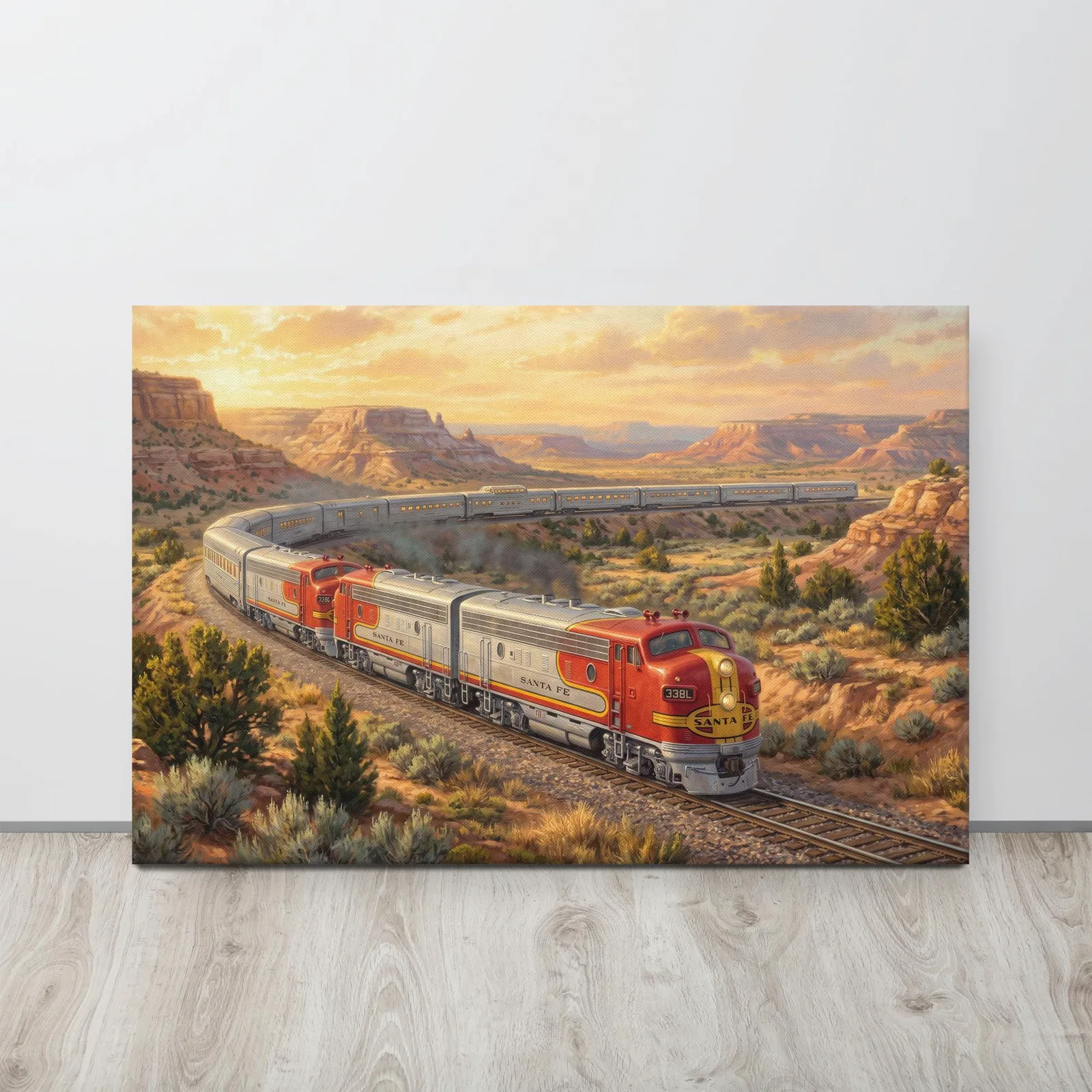 Santa Fe Train Thin Canvas: American West Railroad Wall Art, photo 5