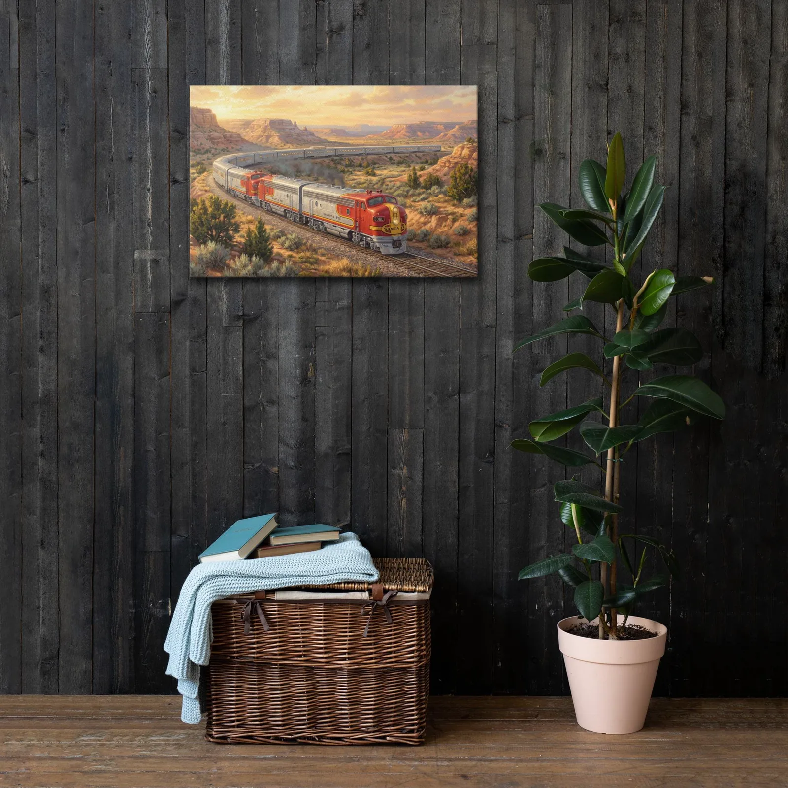Santa Fe Train Thin Canvas: American West Railroad Wall Art, photo 8