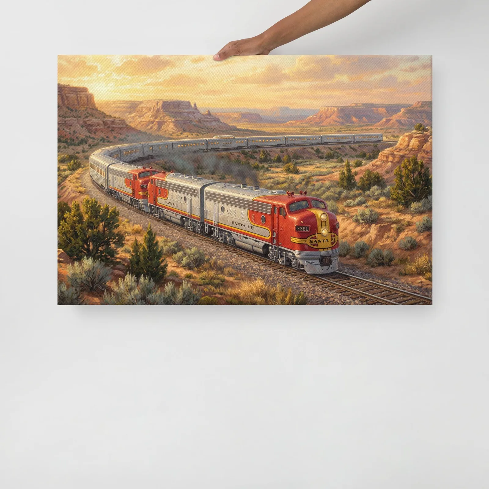 Santa Fe Train Thin Canvas: American West Railroad Wall Art, photo 10