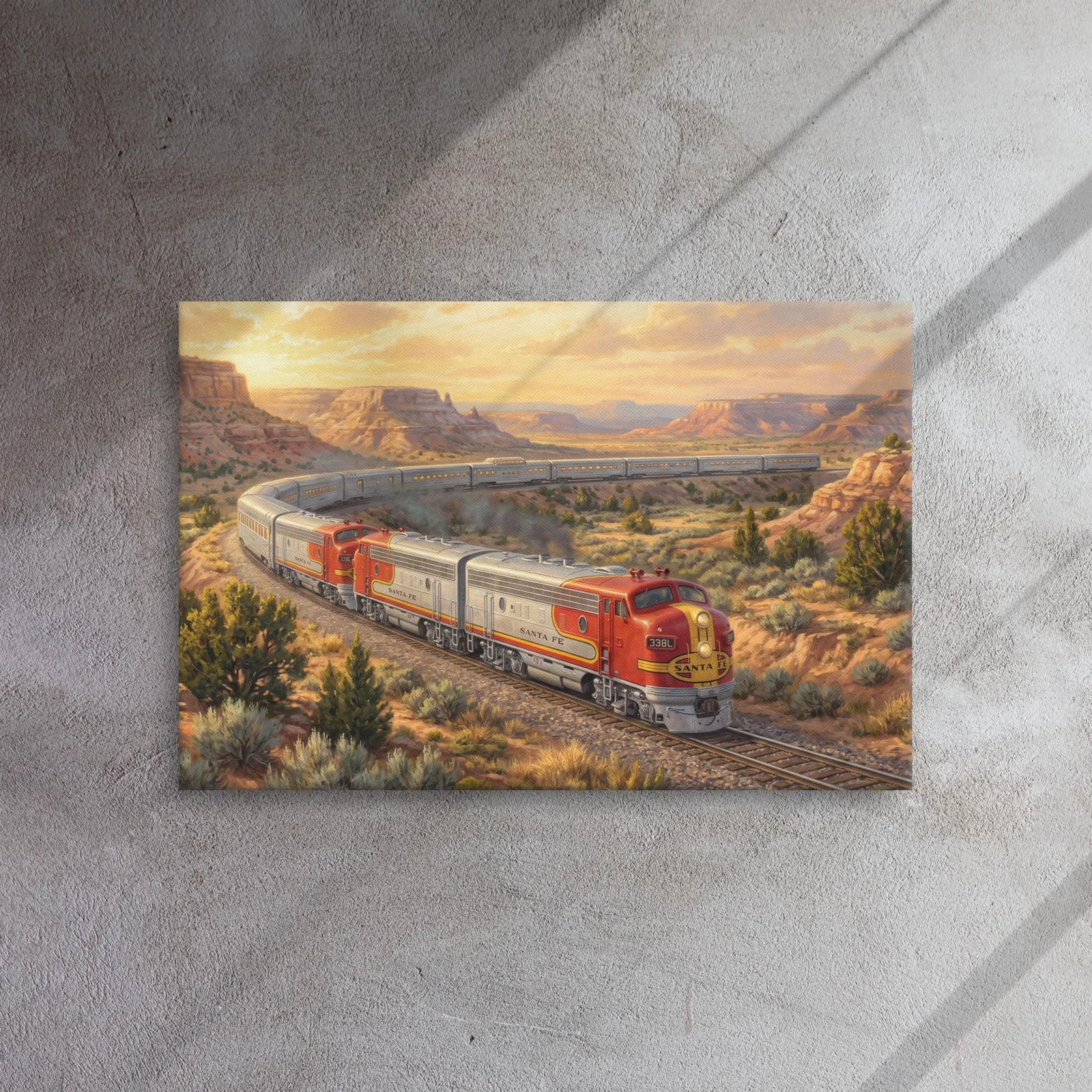 Santa Fe Train Thin Canvas: American West Railroad Wall Art, photo 6