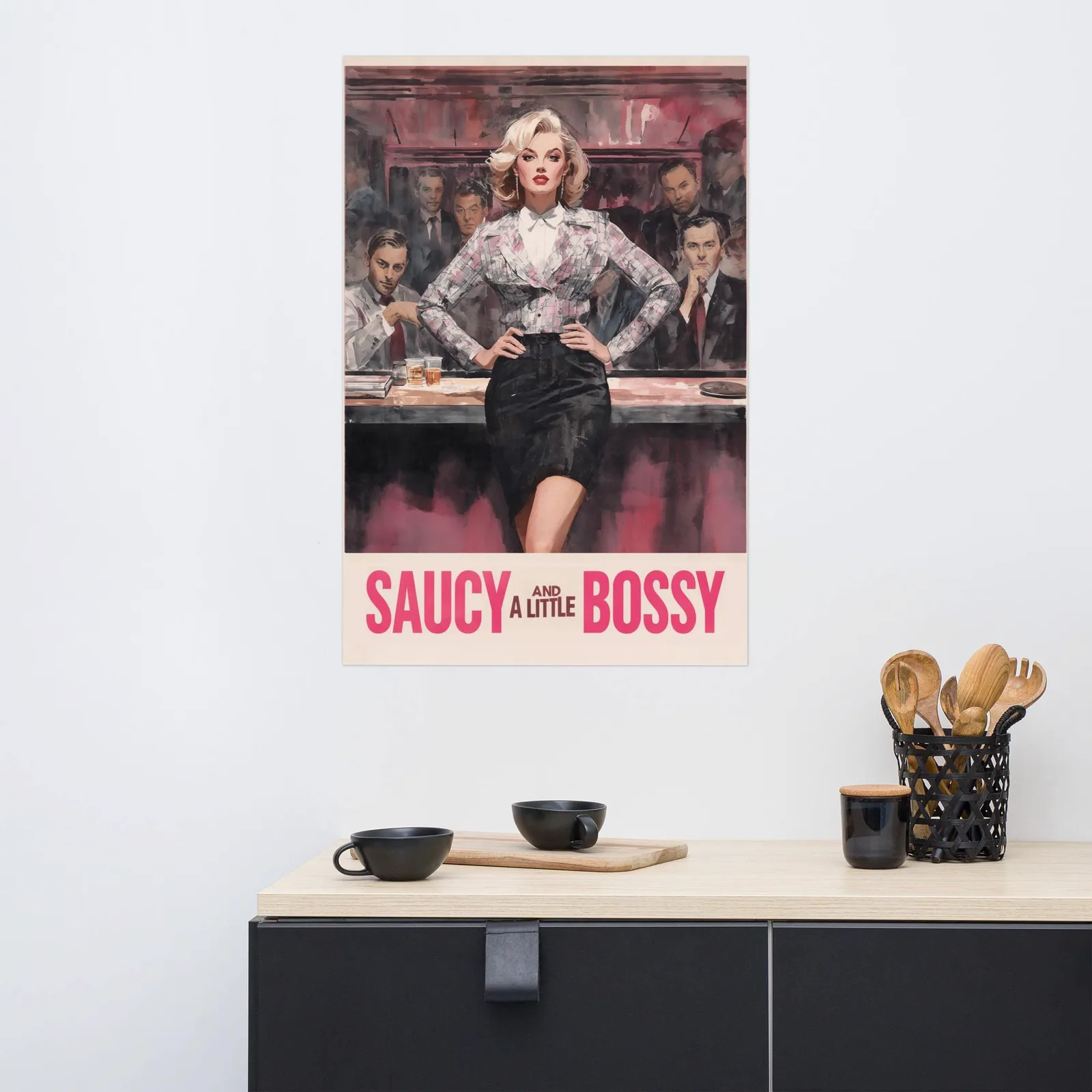 Saucy and a Little Bossy Poster: Retro Feminist Wall Art, photo 9