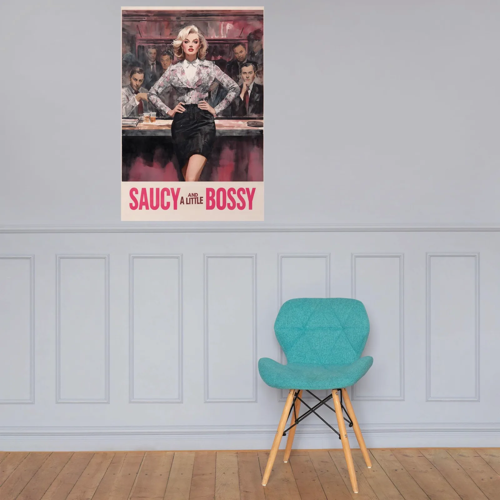 Saucy and a Little Bossy Poster: Retro Feminist Wall Art, photo 5